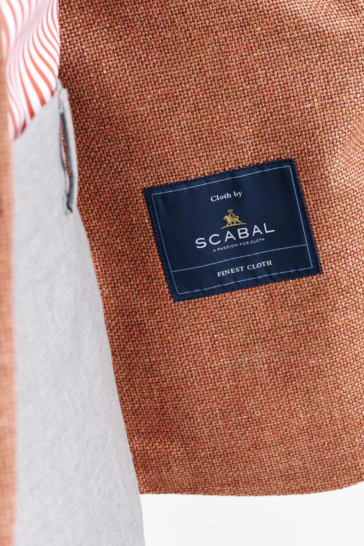 Medium Orange Wool & Linen Soho Jacket Jazz - Image 4