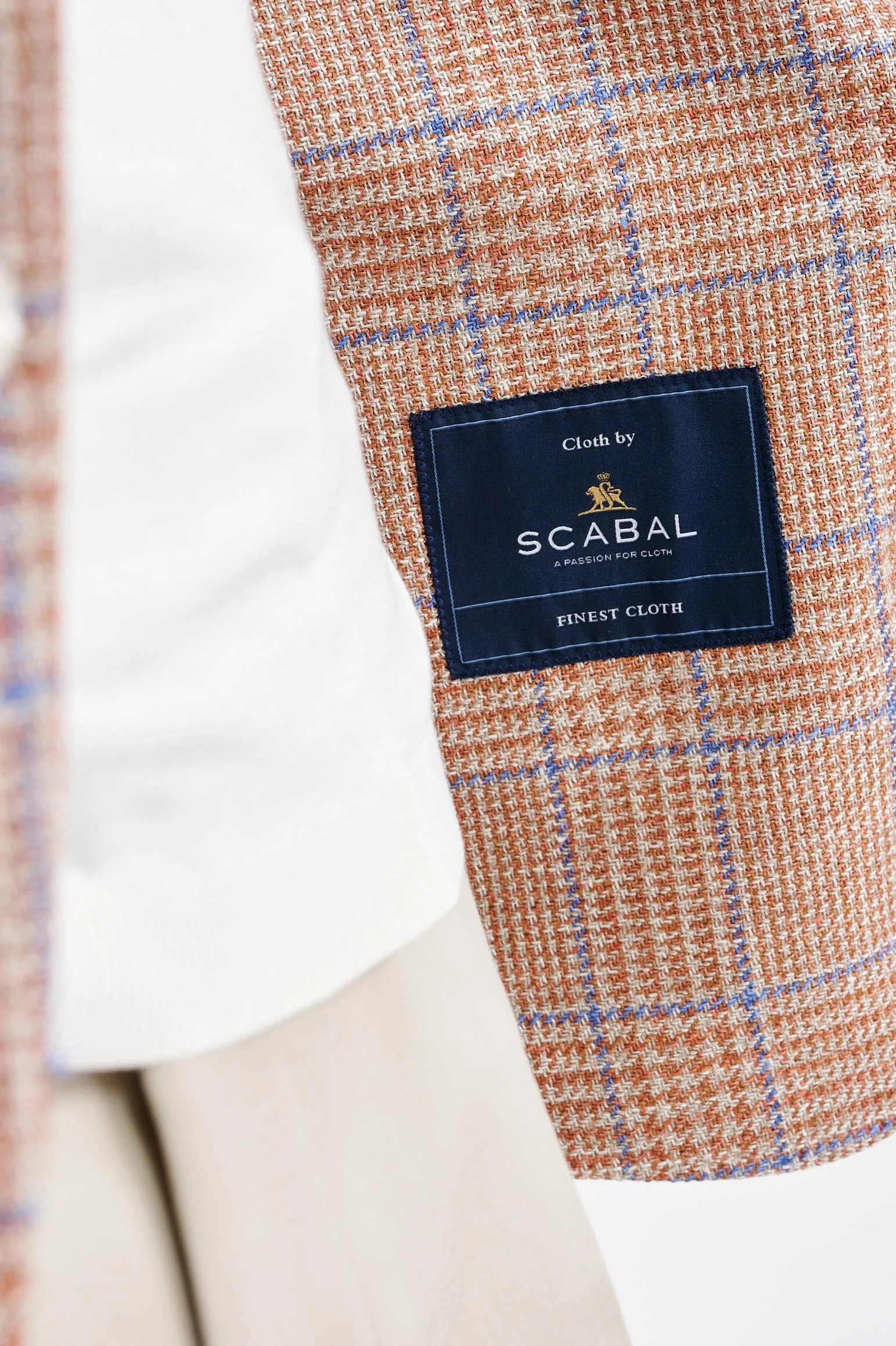 Medium Orange Wool & Linen Soho Jacket Riviera Trend - Image 4
