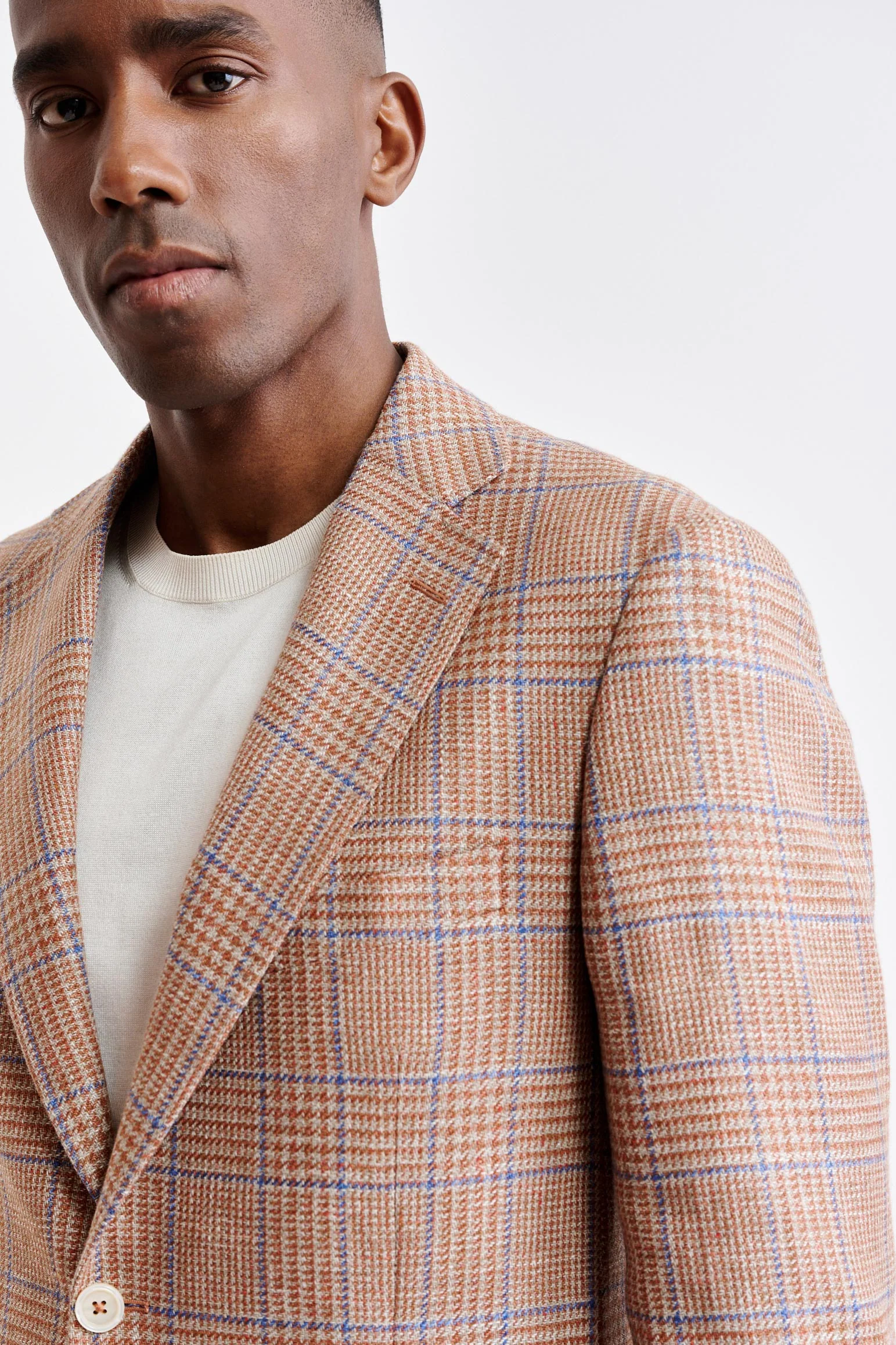Medium Orange Wool & Linen Soho Jacket Riviera Trend - Image 6