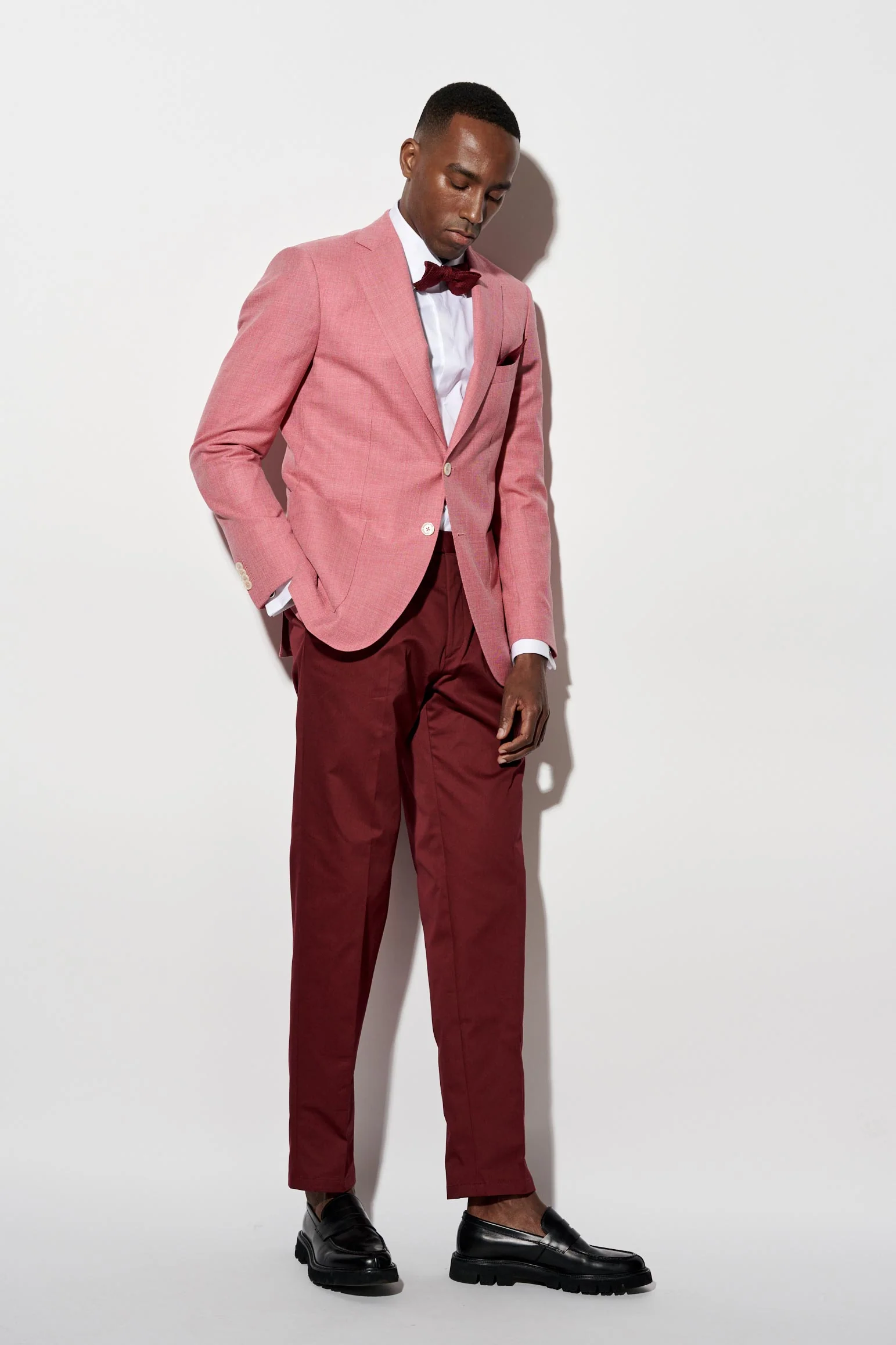Medium Pink 100% wool Soho Tuxedo Jazz - Image 6