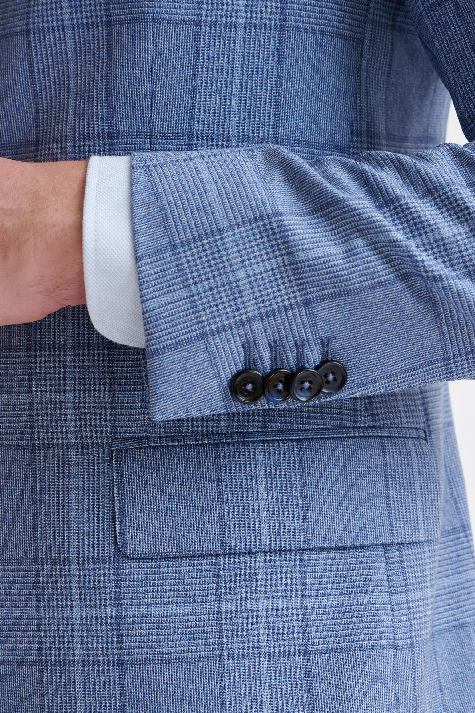 Mid-Blue Wool Kenton Suit Lifestyle - Image 2