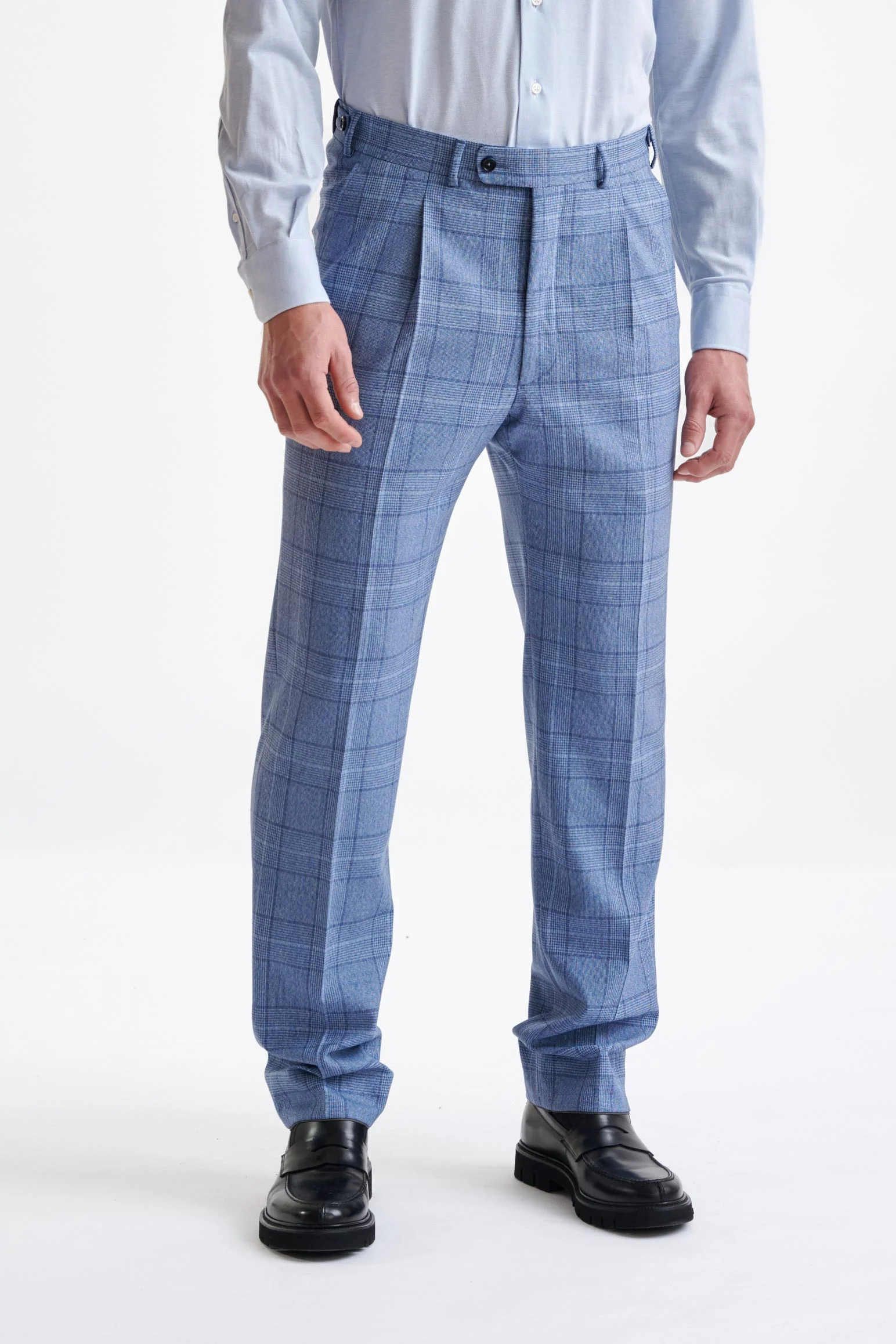 Mid-Blue Wool Kenton Suit Lifestyle - Image 8