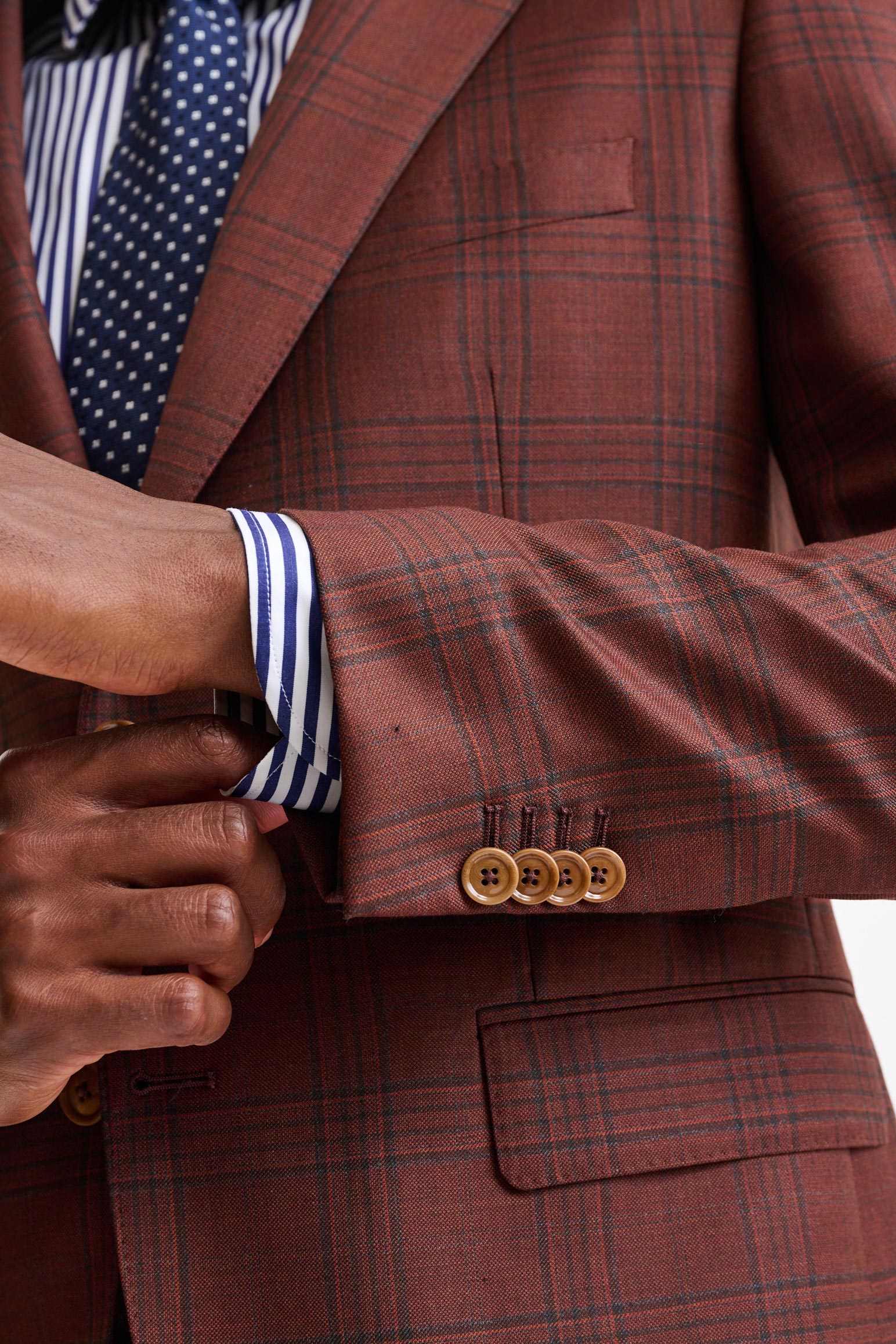 Mid-Brown 100% Wool Soho Suit Freestyle - Image 2
