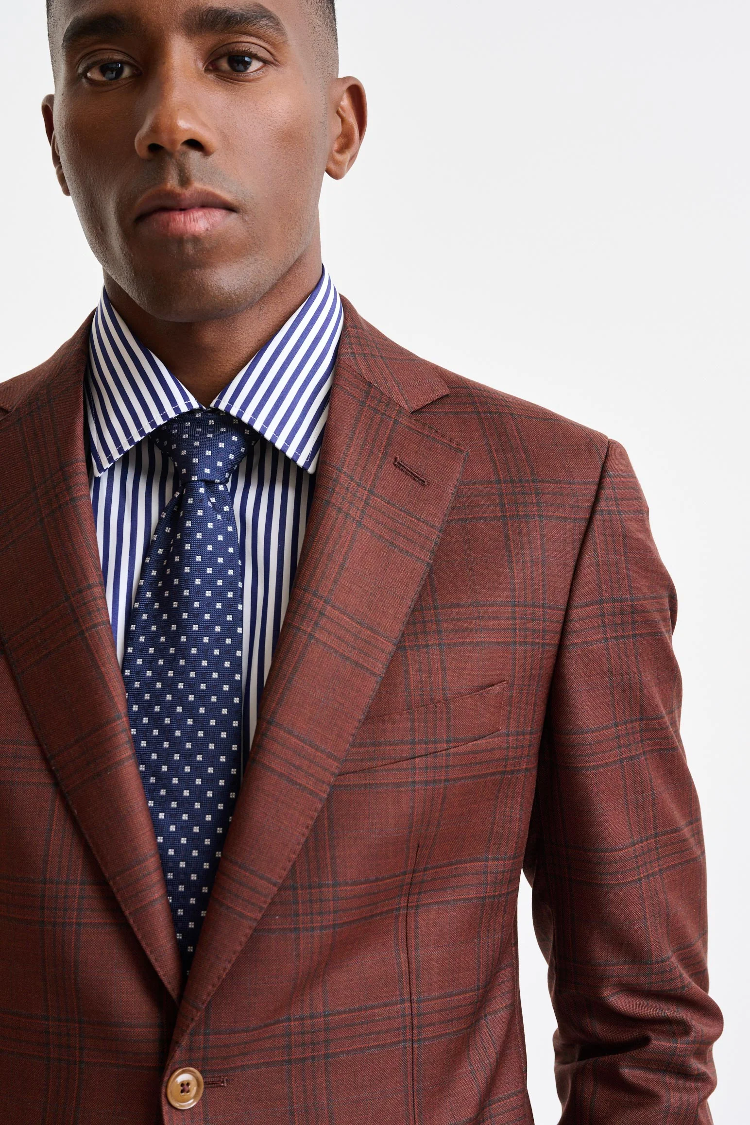 Mid-Brown 100% Wool Soho Suit Freestyle - Image 6