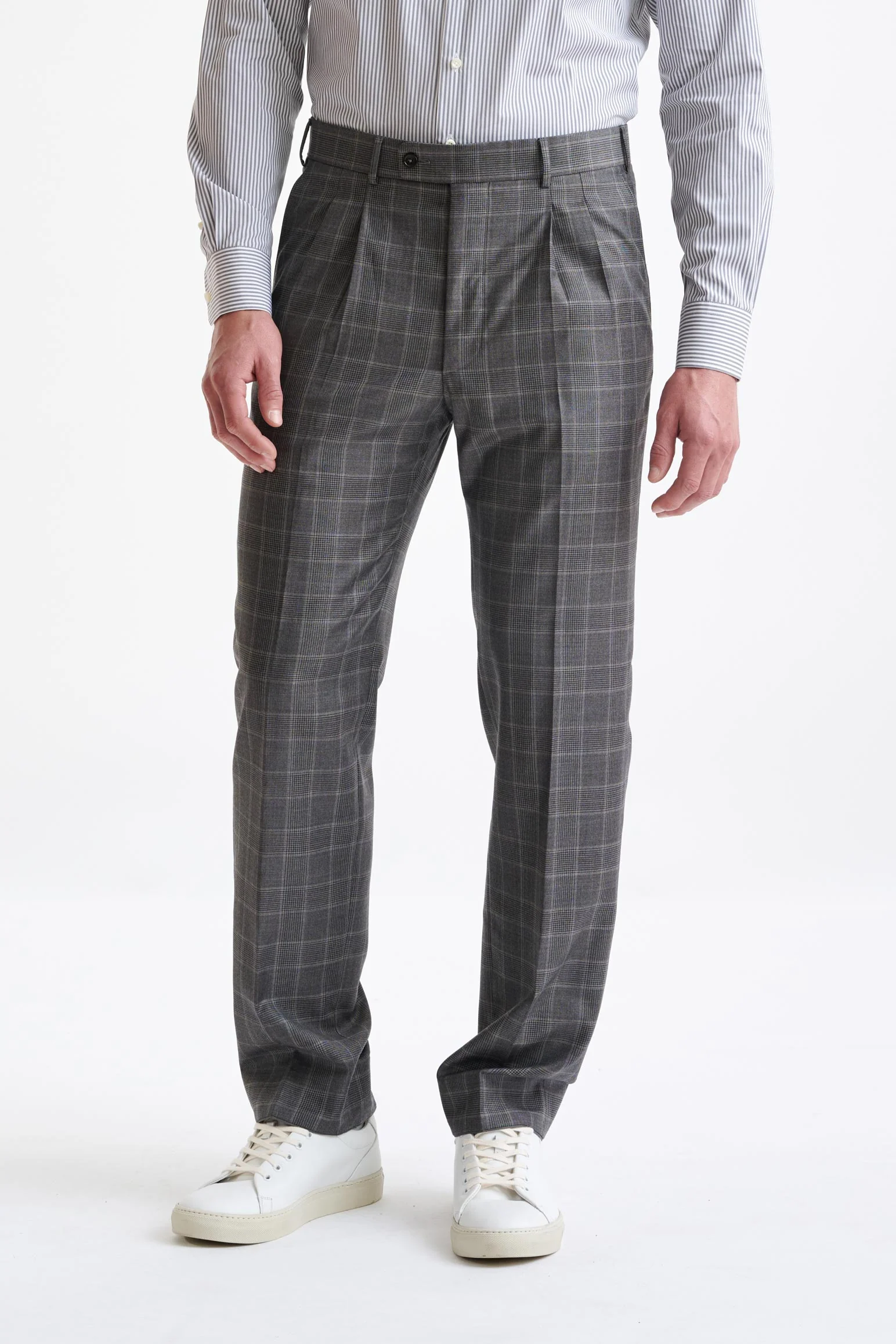 Mid-Grey Super 100's Merino Wool Farley Trousers The Royal