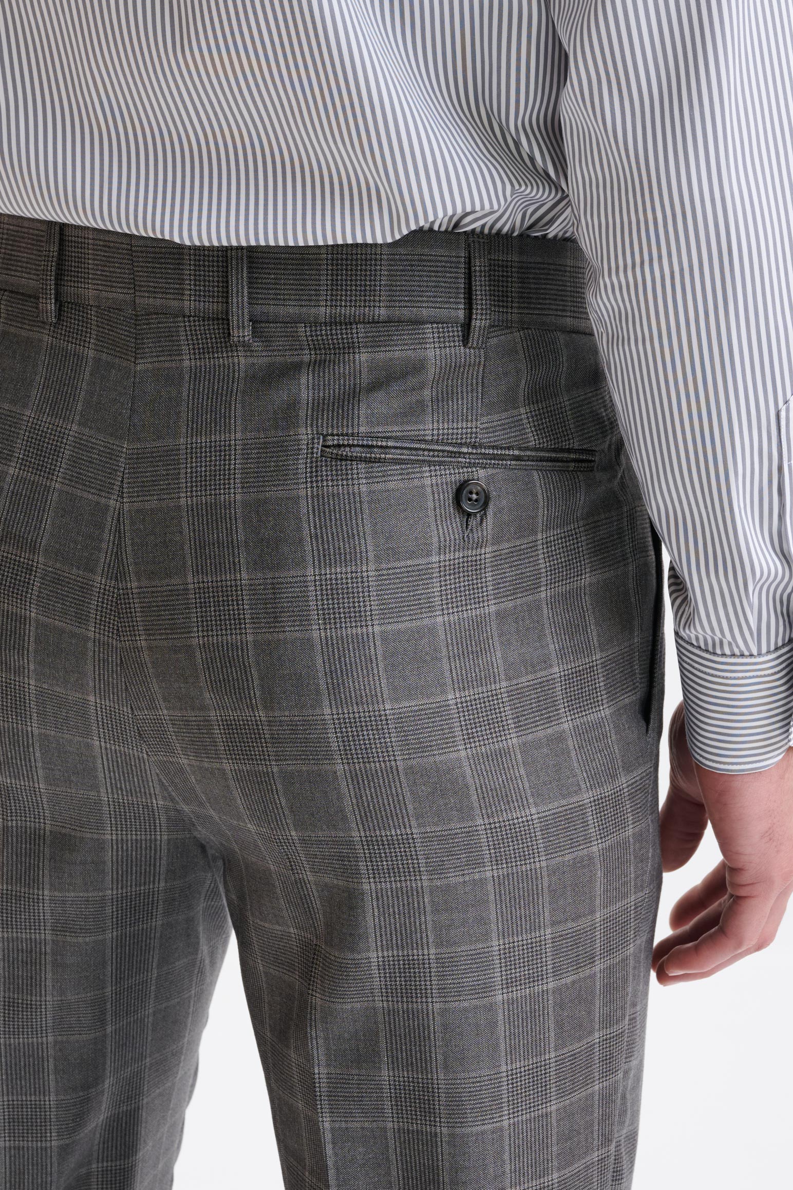 Mid-Grey Super 100's Merino Wool Farley Trousers The Royal - Image 4