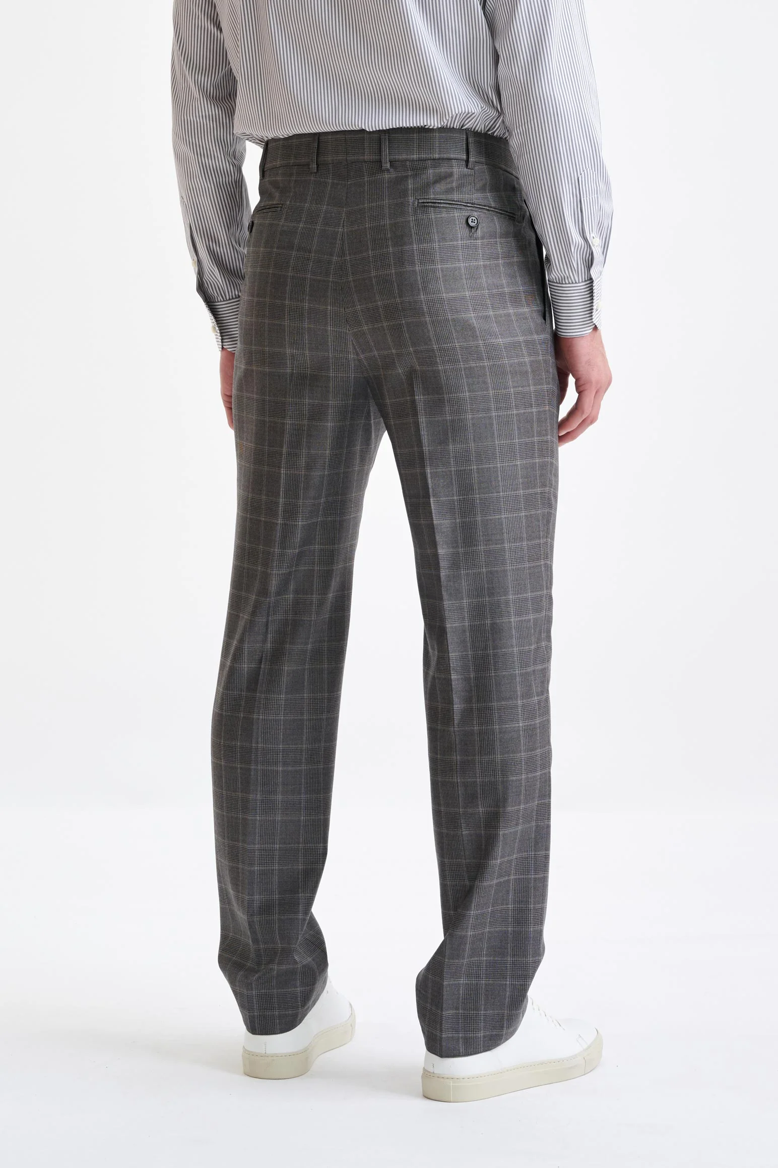 Mid-Grey Super 100's Merino Wool Farley Trousers The Royal - Image 5