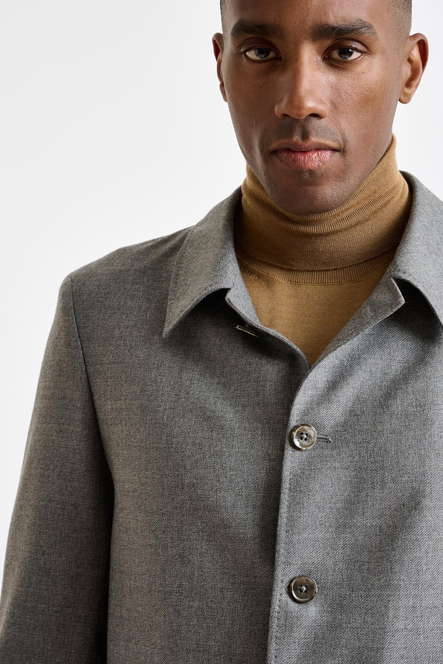 Mid-Grey Wool Chelsea Shirt Jacket Harmony - Image 4