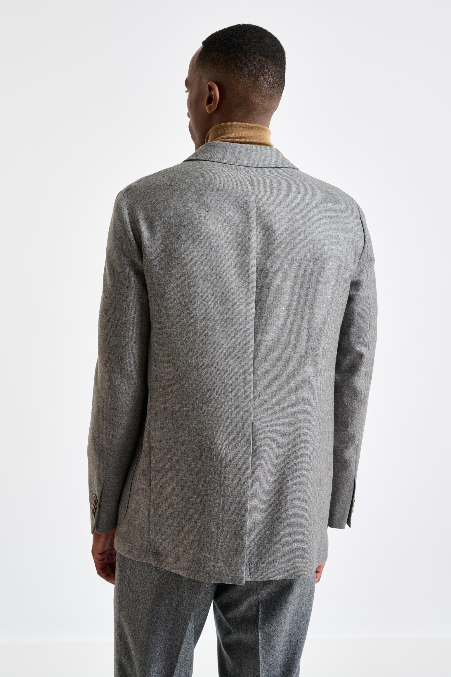 Mid-Grey Wool Chelsea Shirt Jacket Harmony - Image 6