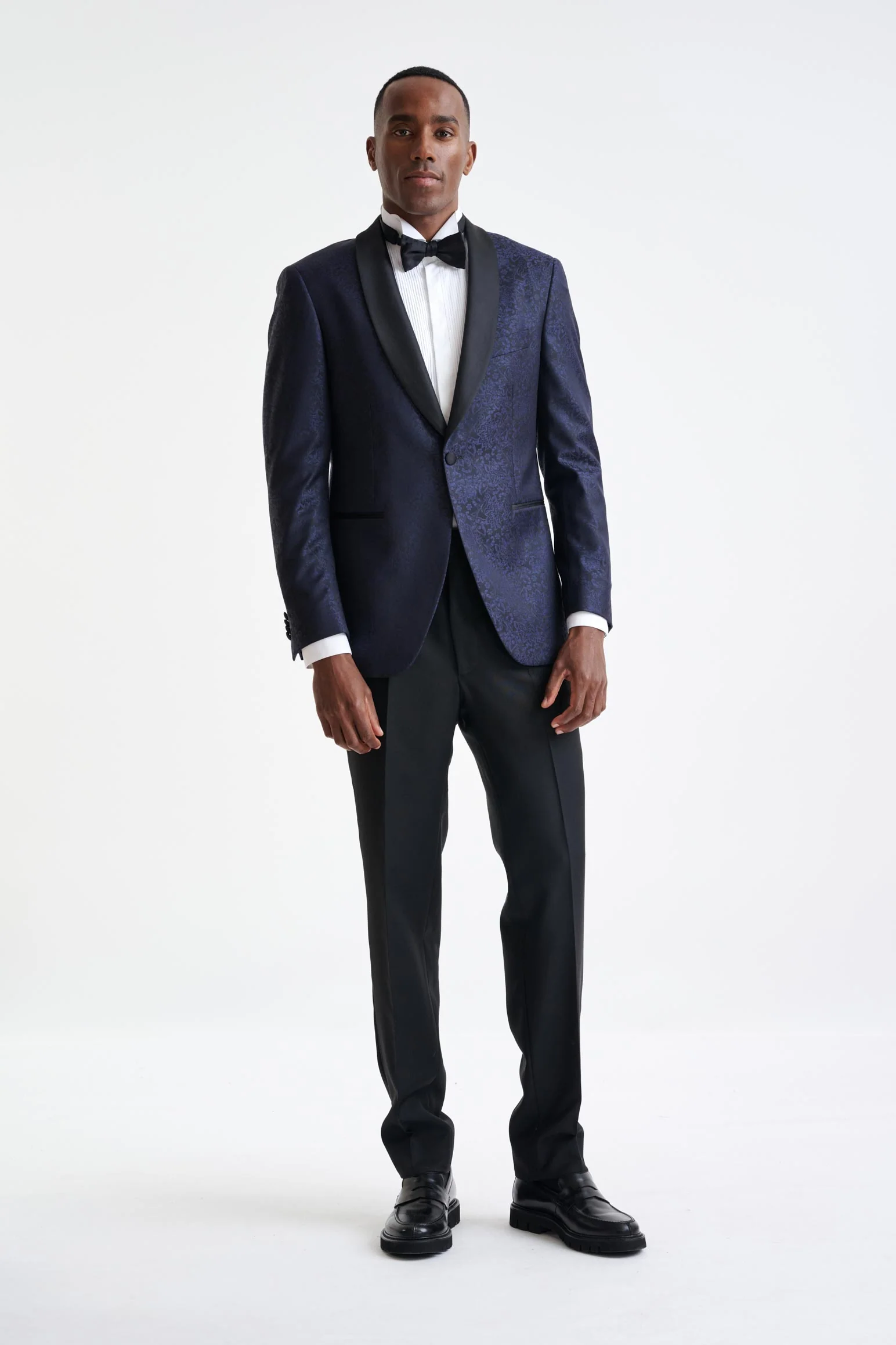 Midnight Blue Wool Soho Tuxedo Lifestyle - Image 2