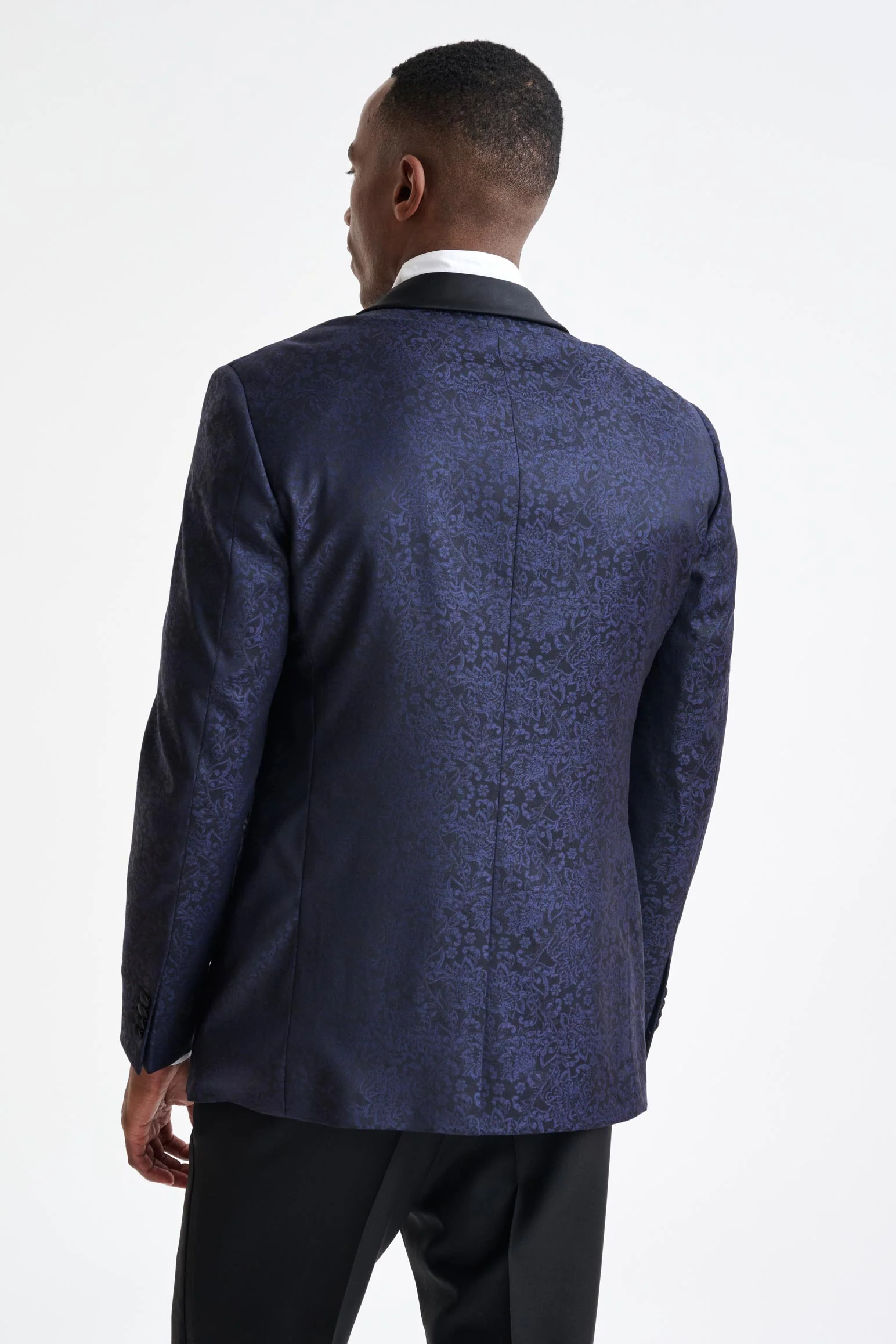 Midnight Blue Wool Soho Tuxedo Lifestyle - Image 8
