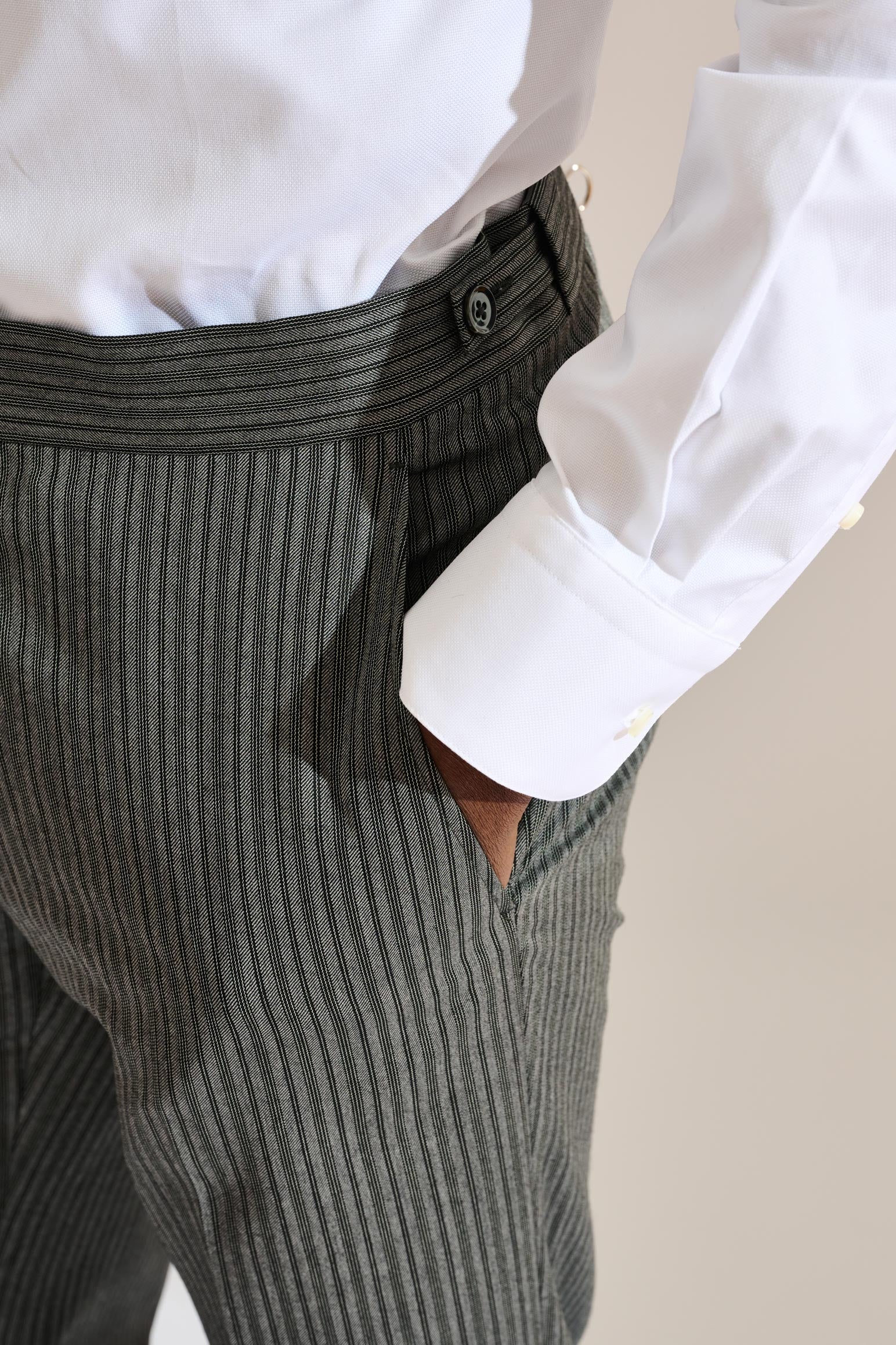 Stripped Grey Morning Suit Trousers Festival - Image 2