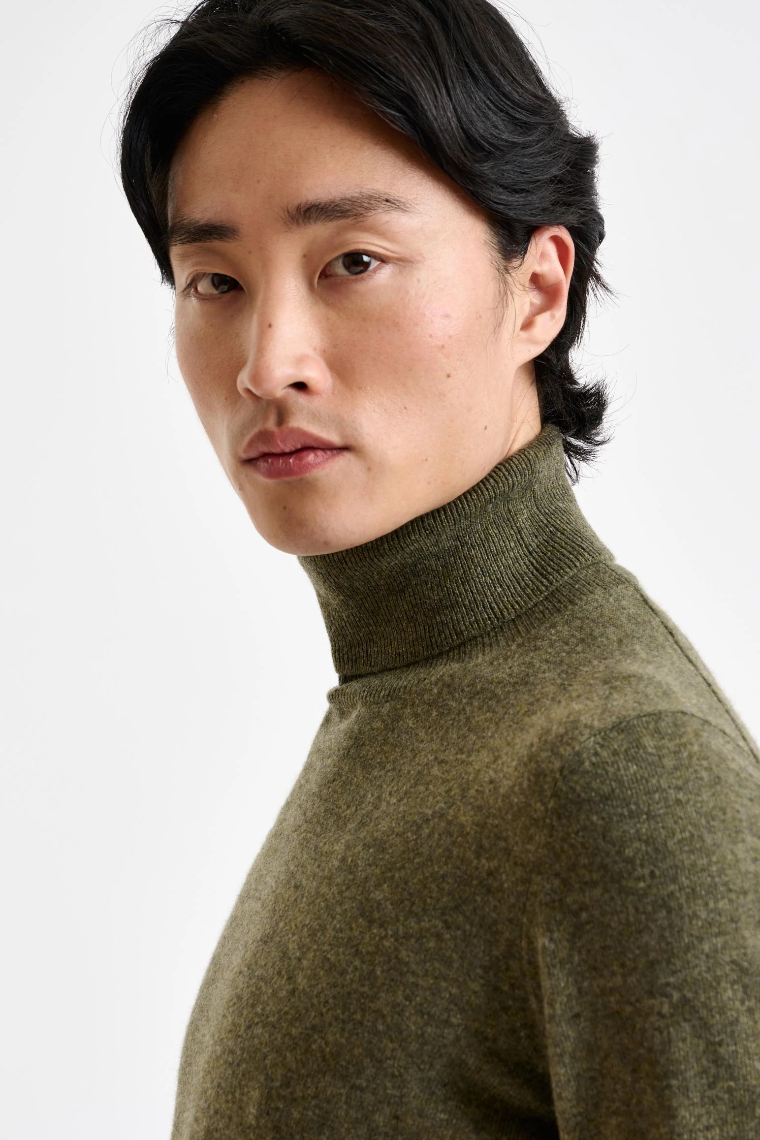Moss Wool & Cashmere Drumberg Rollneck Knit - Image 3