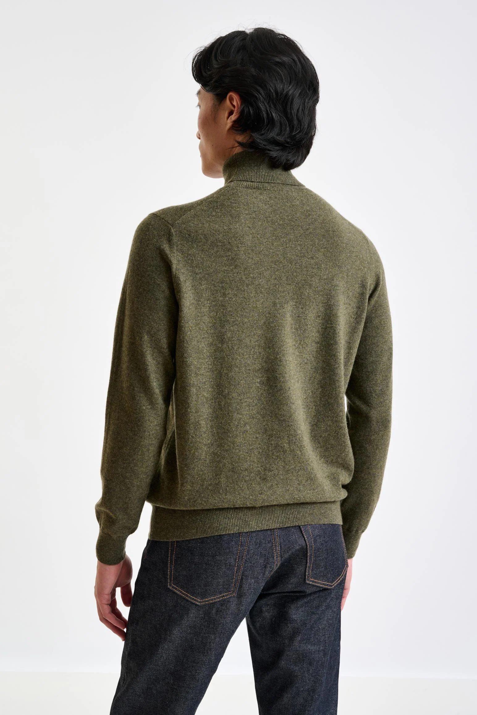 Moss Wool & Cashmere Drumberg Rollneck Knit - Image 4