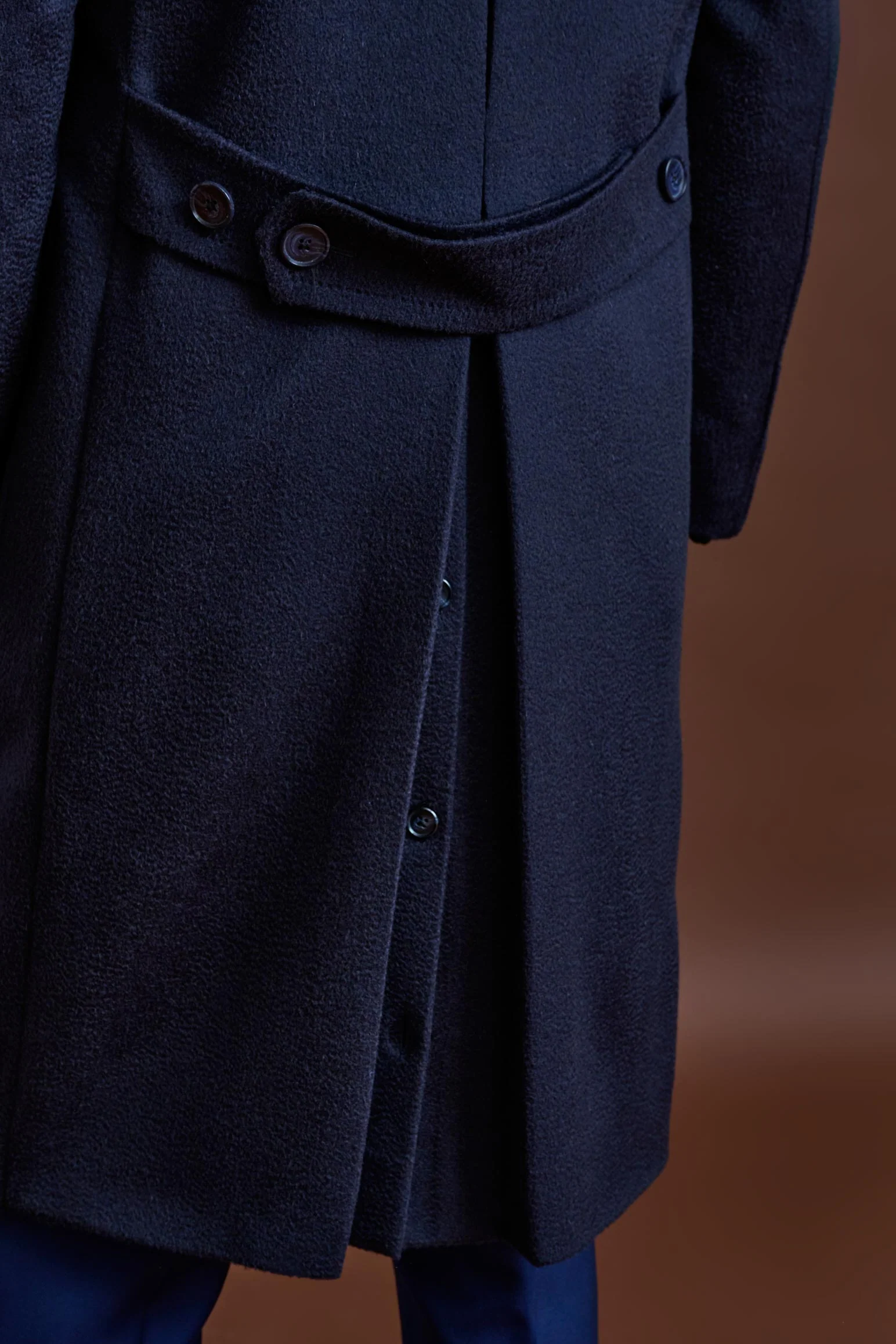 Navy 100% Cashmere Guildford Overcoat Zeus - Image 5