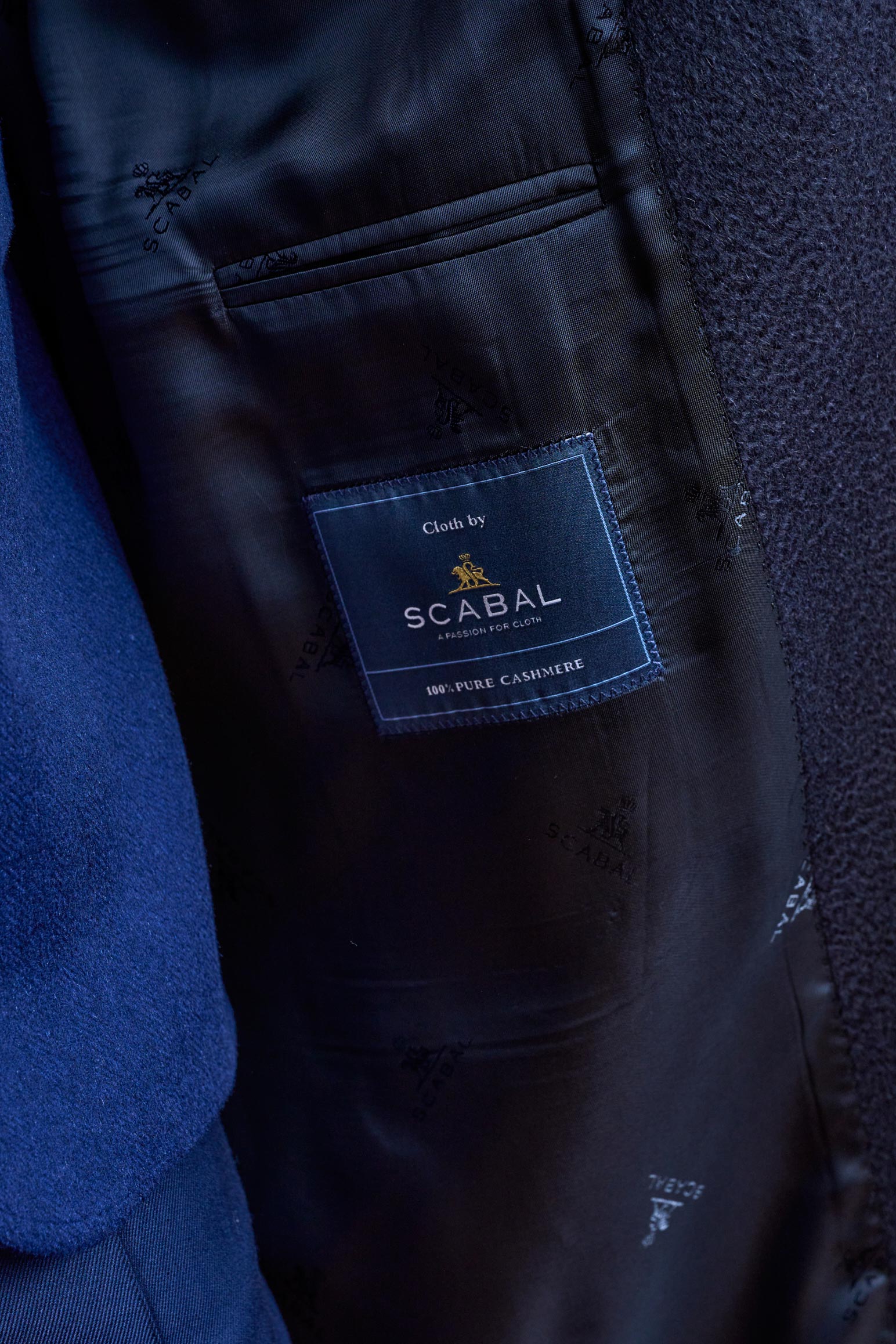 Navy 100% Cashmere Guildford Overcoat Zeus - Image 6