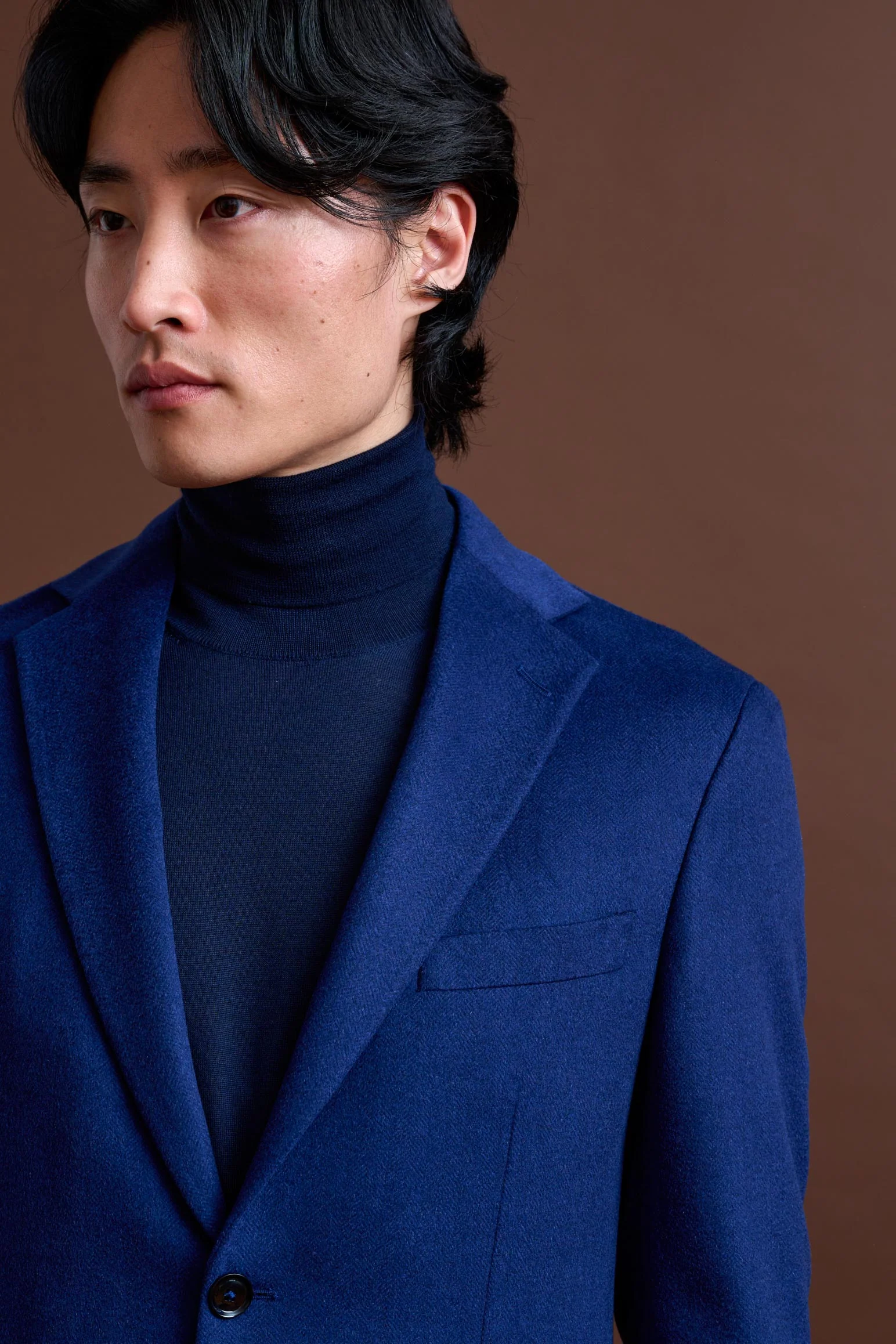 Navy Cashmere & Silk Kenton Jacket Beverly Hills - Image 6