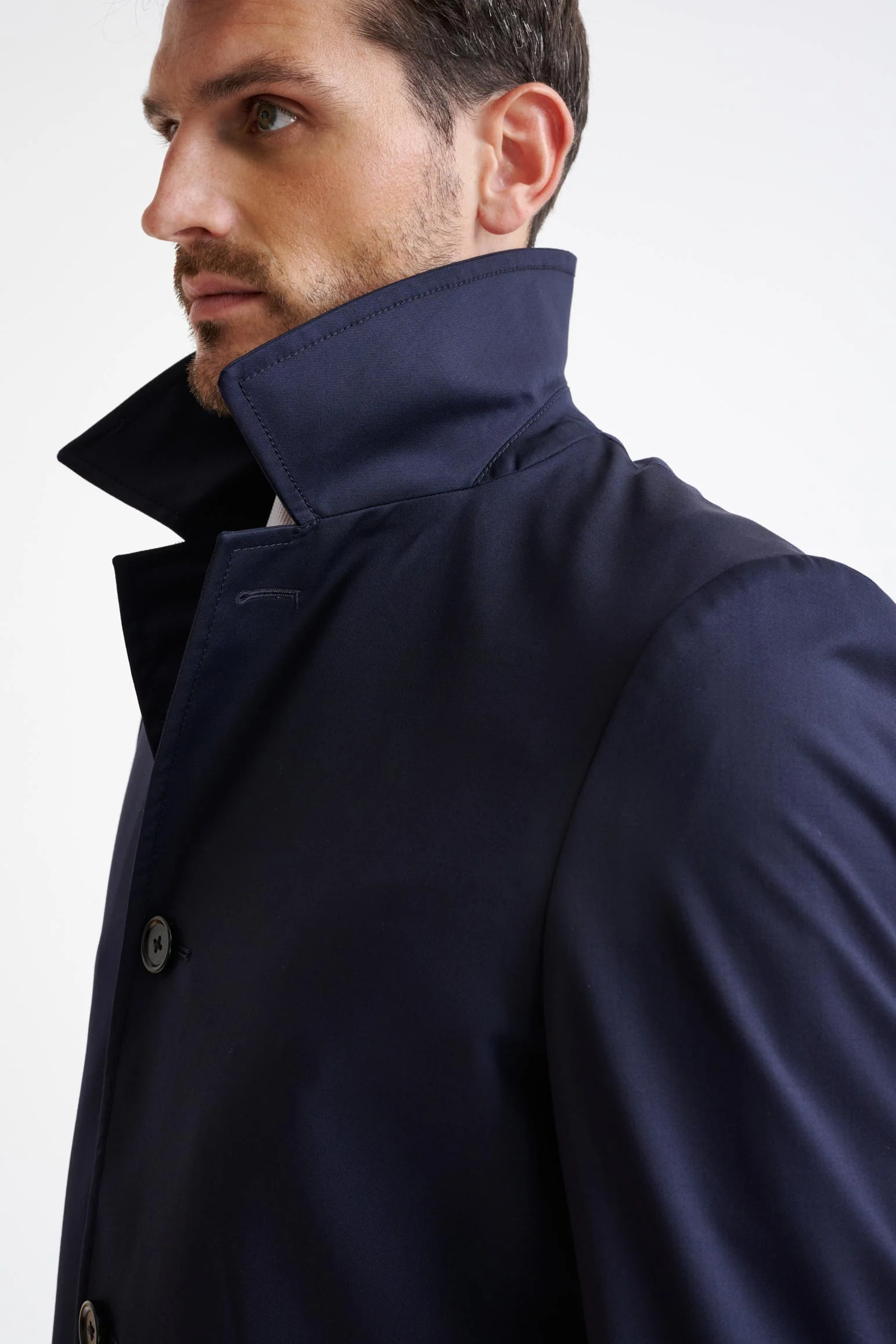 Navy Cotton Tech Car Coat Rannoch - Image 4
