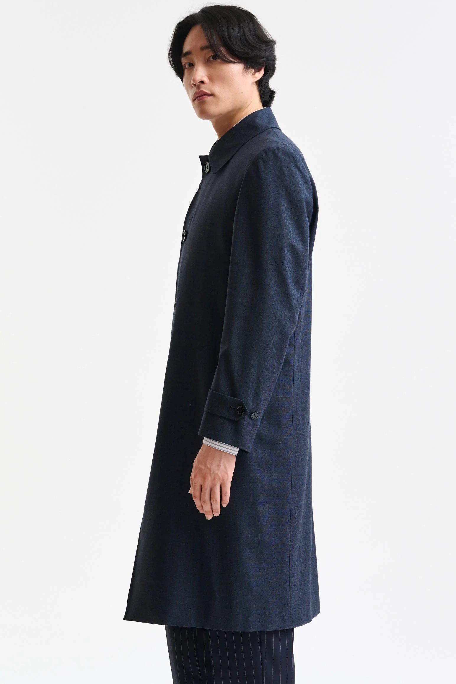 Navy Tech Hybrid Sheffield Overcoat - Image 3
