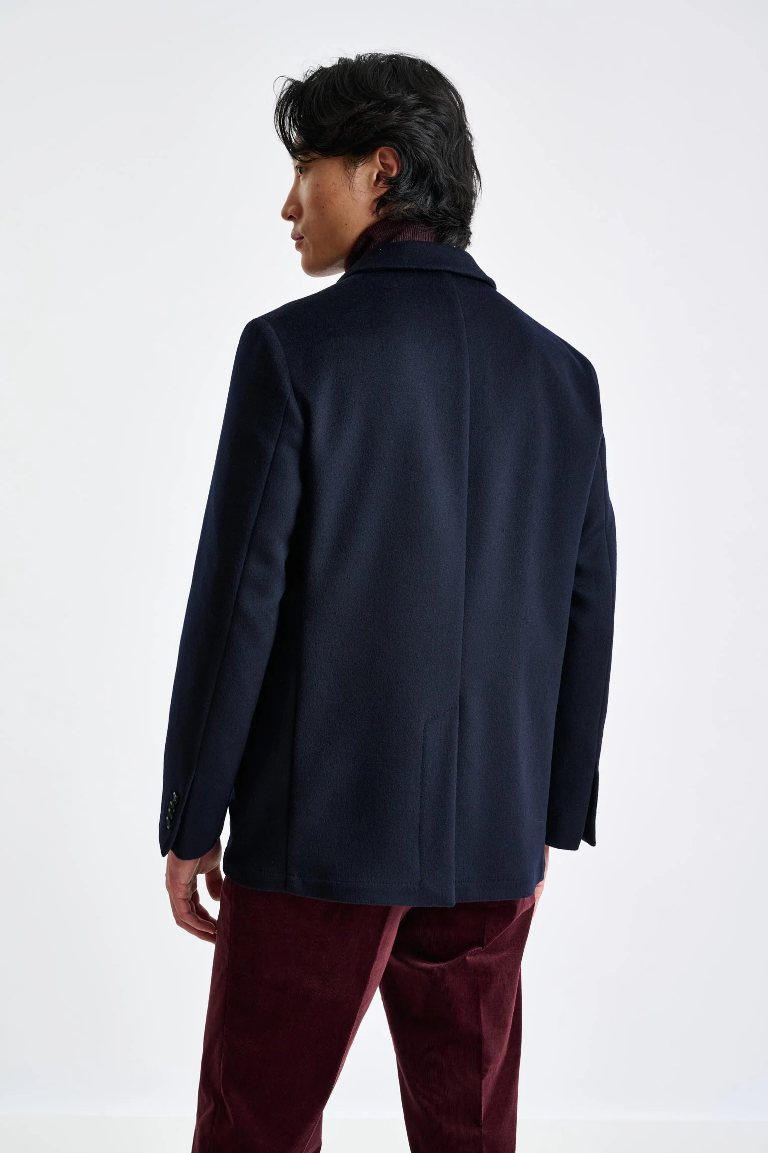 Navy Wool Chelsea Shirt Jacket Zeus - Image 5