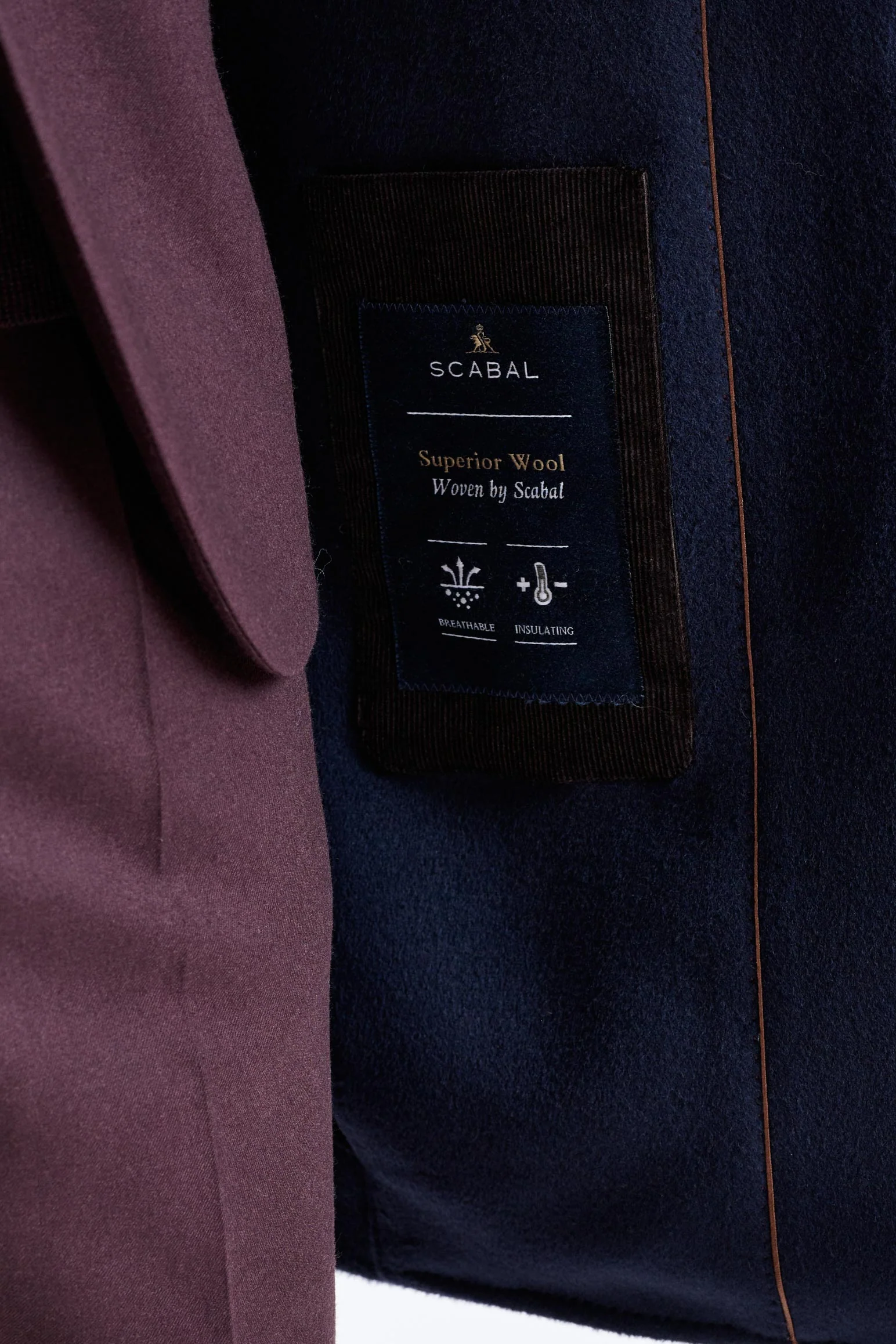 Navy Wool Leeds Coat Zeus - Image 6