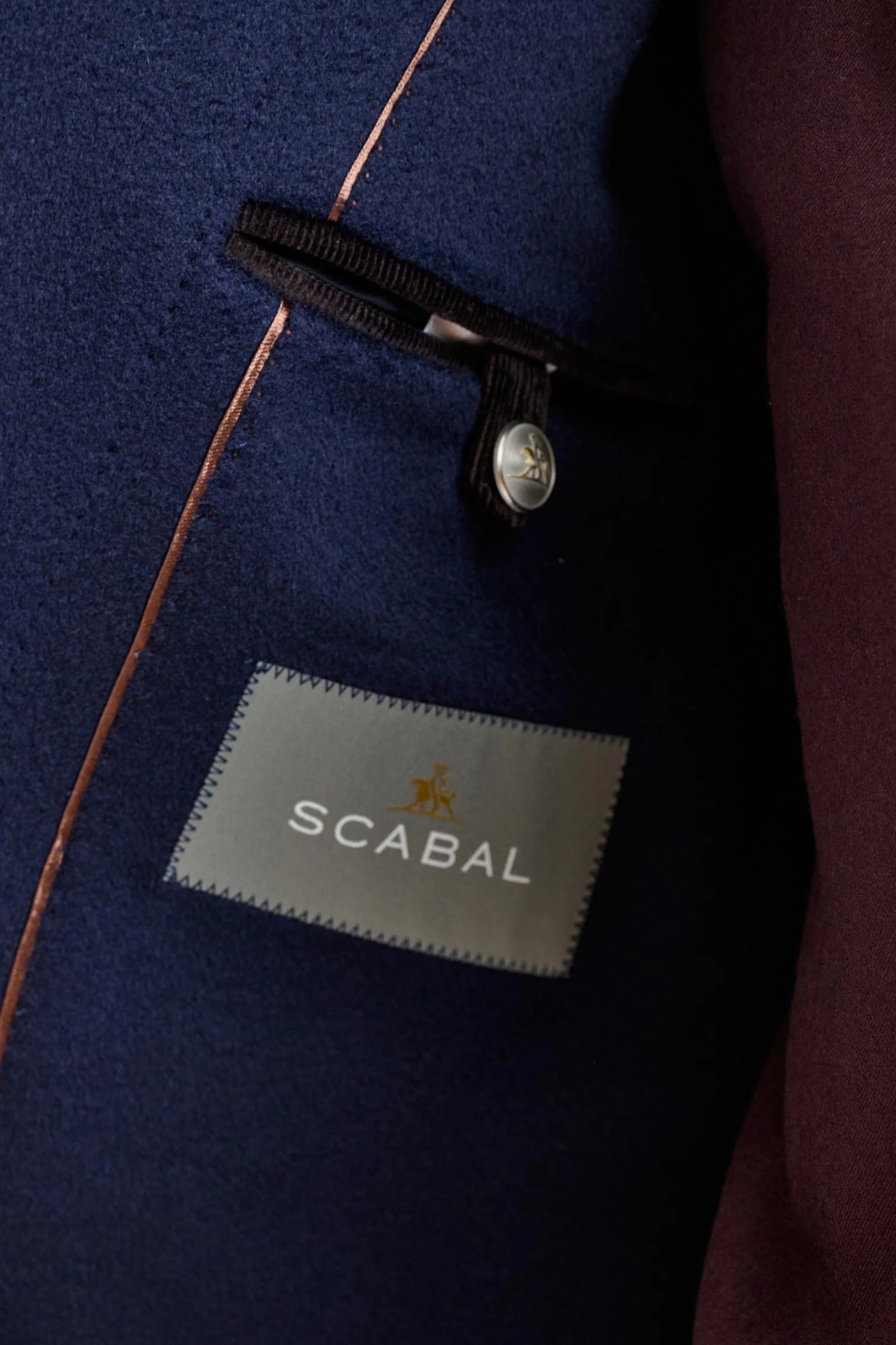 Navy Wool Leeds Coat Zeus - Image 7