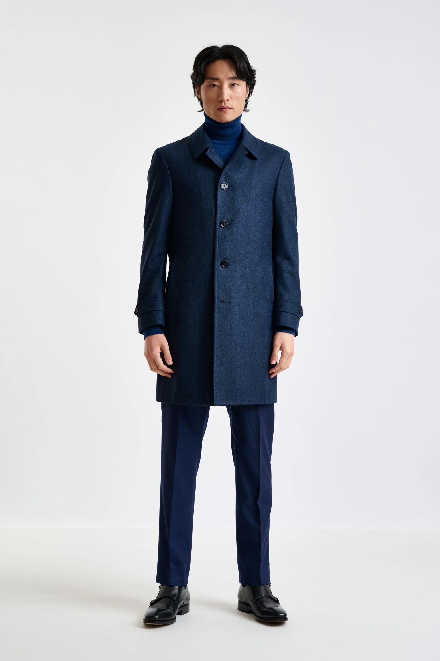 Dark Blue Wool Leeds Coat Zeus - Image 3