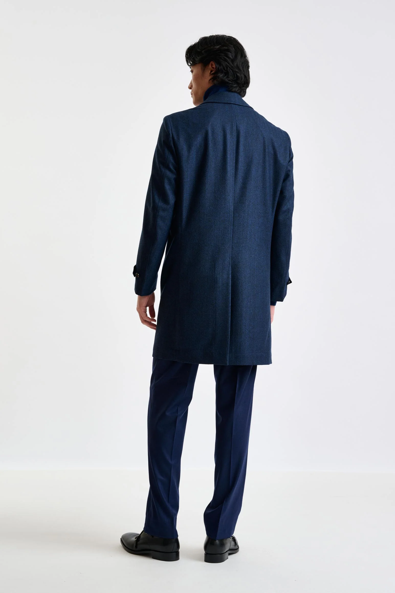 Dark Blue Wool Leeds Coat Zeus - Image 4