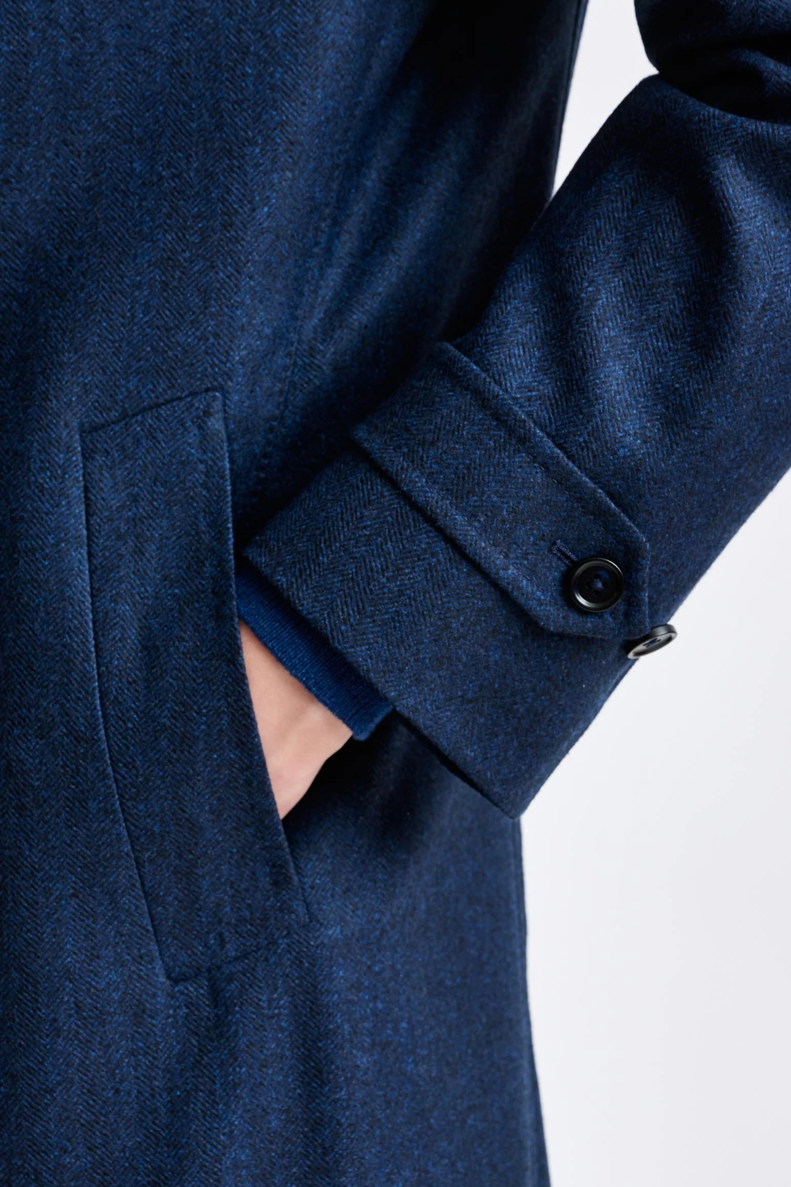 Dark Blue Wool Leeds Coat Zeus - Image 6