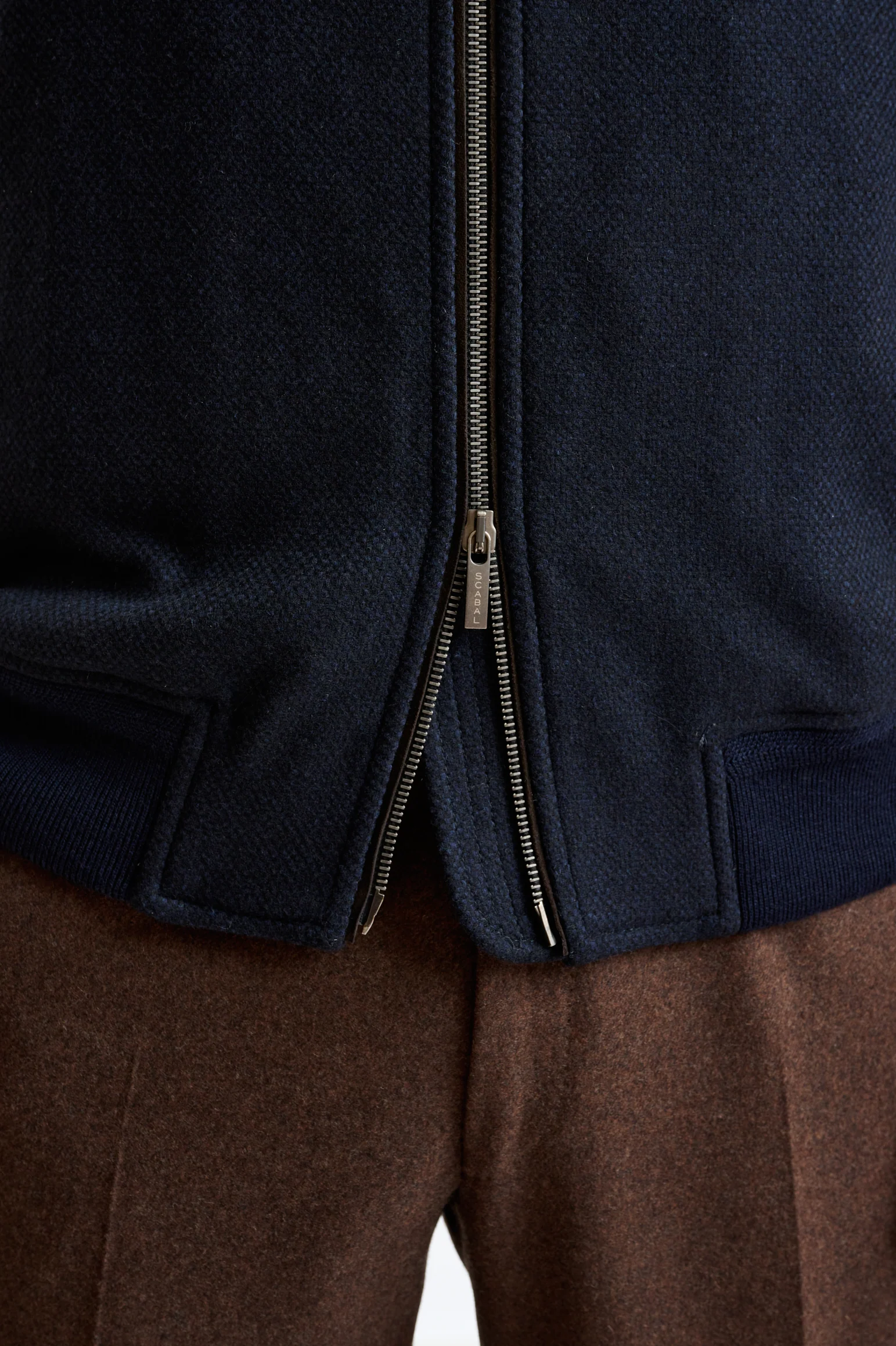 Navy Wool Warwick Bomber Jacket Zeus - Image 6
