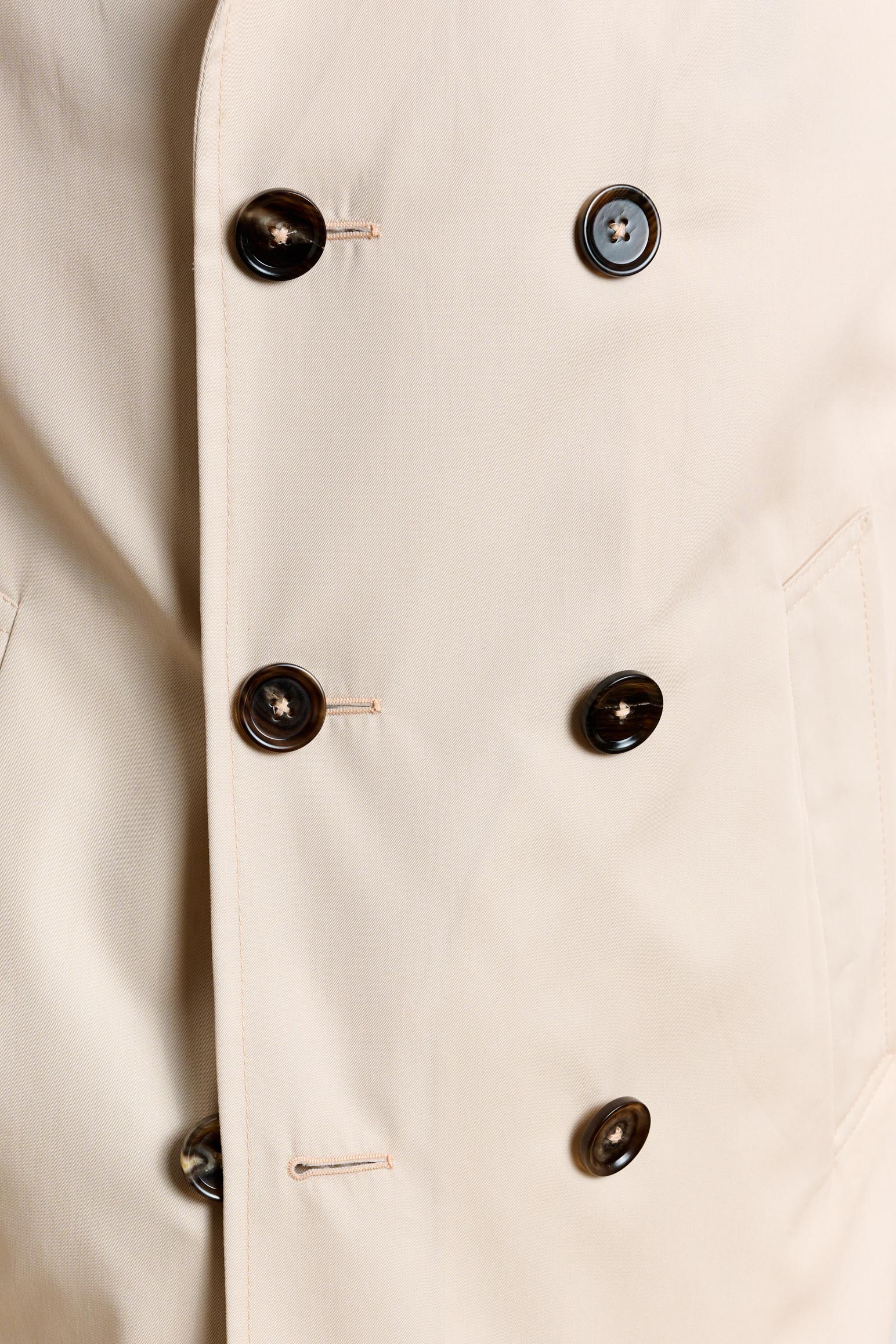 Beige Cotton Nelson Tech Peacoat - Image 4