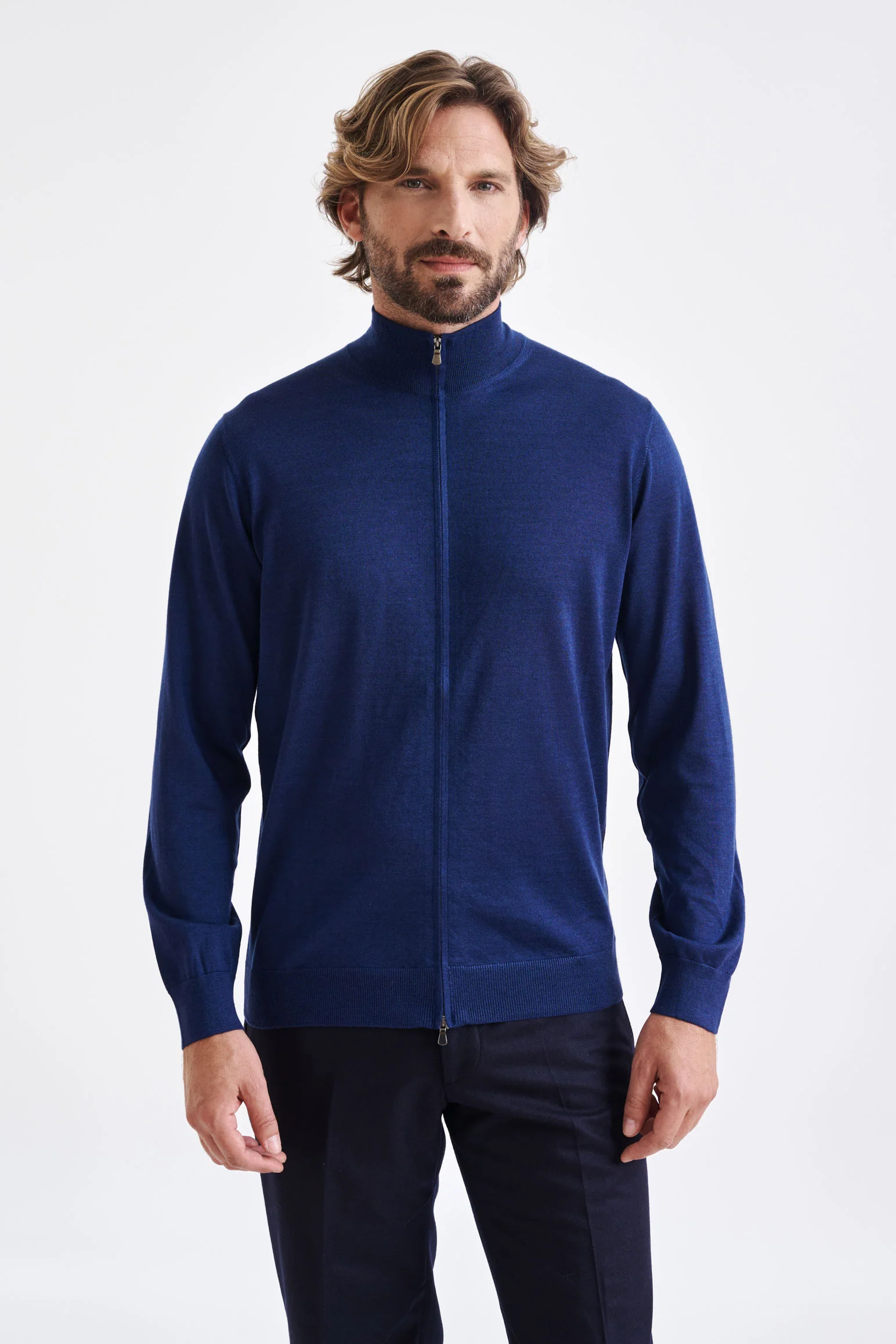 Neptune Cashmere & Silk Repton Fullzip Sweater