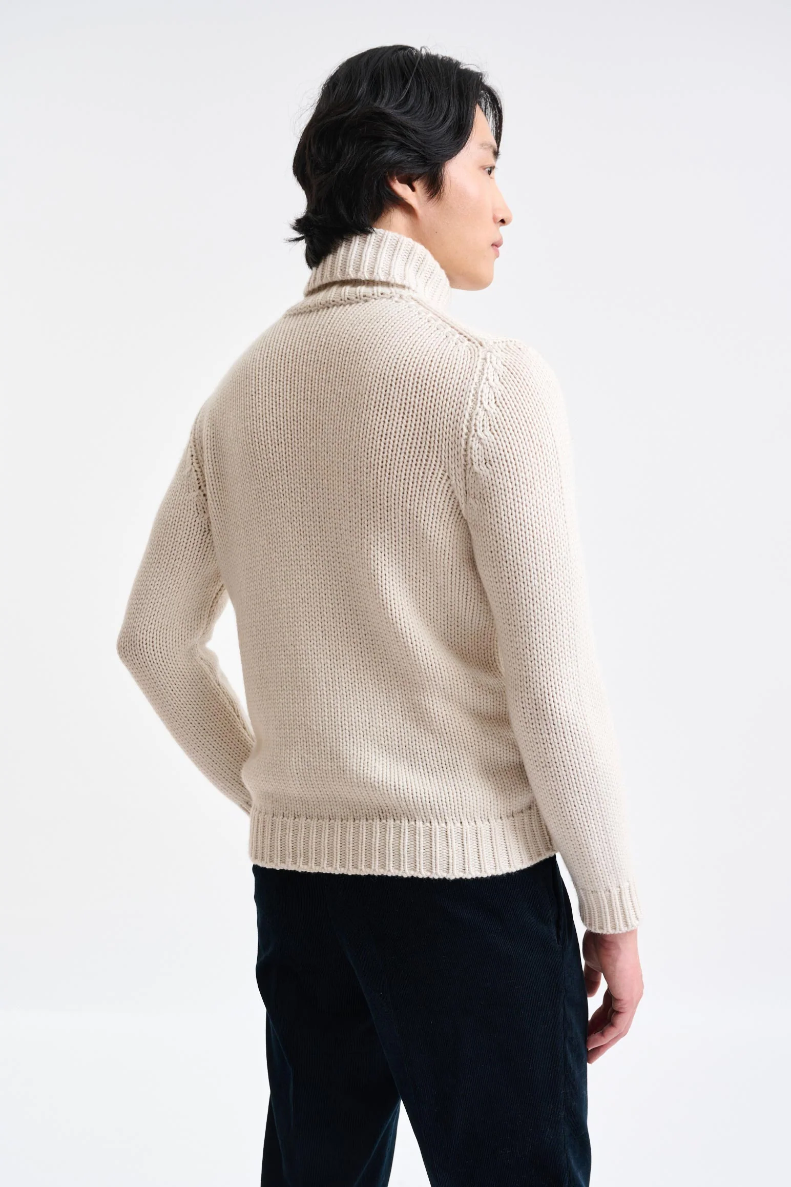 Off-White Cashmere & Heavy Wool Banbury Rollneck Sweater - Image 3