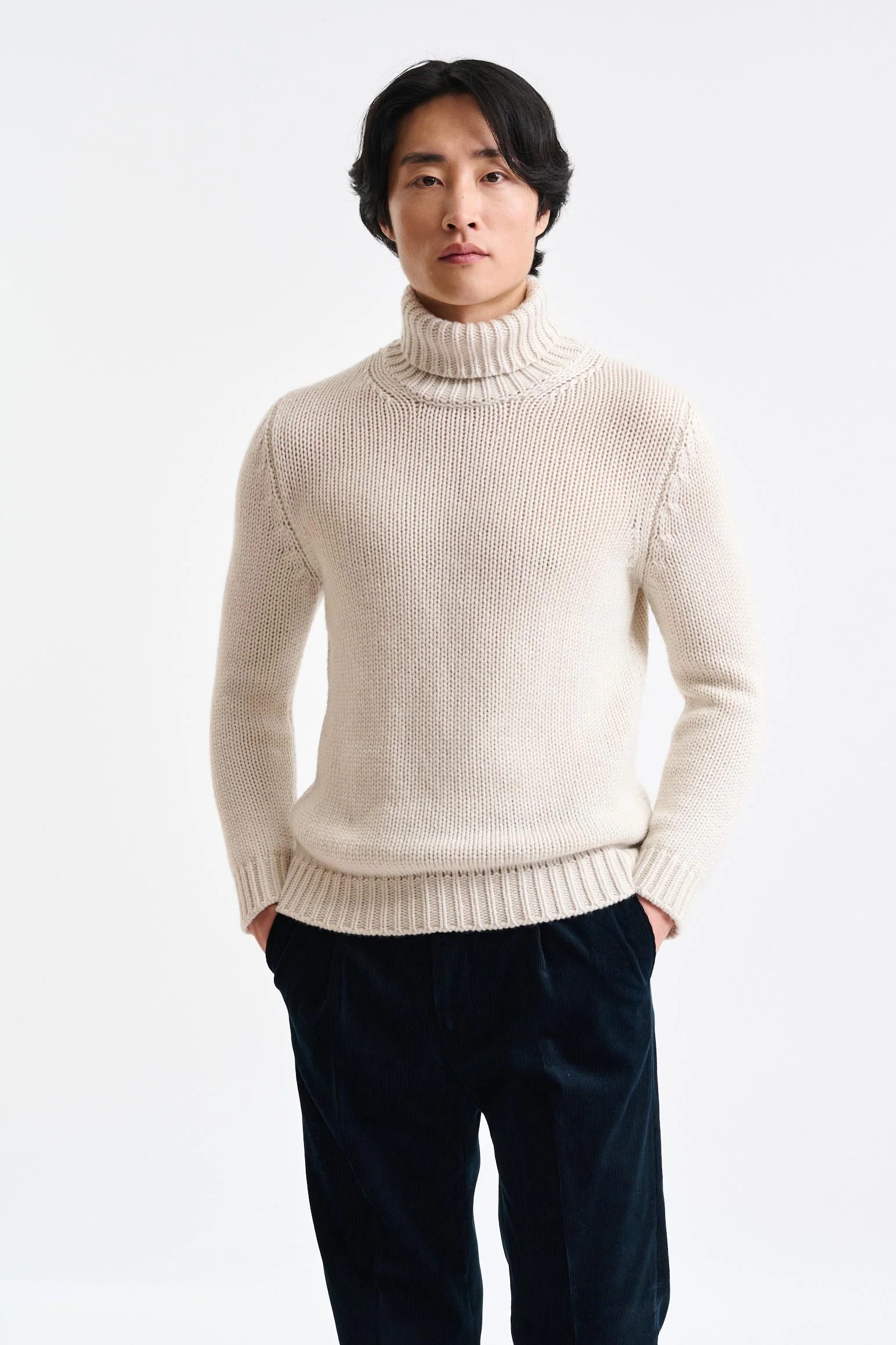 Off-White Cashmere & Heavy Wool Banbury Rollneck Sweater - Image 4