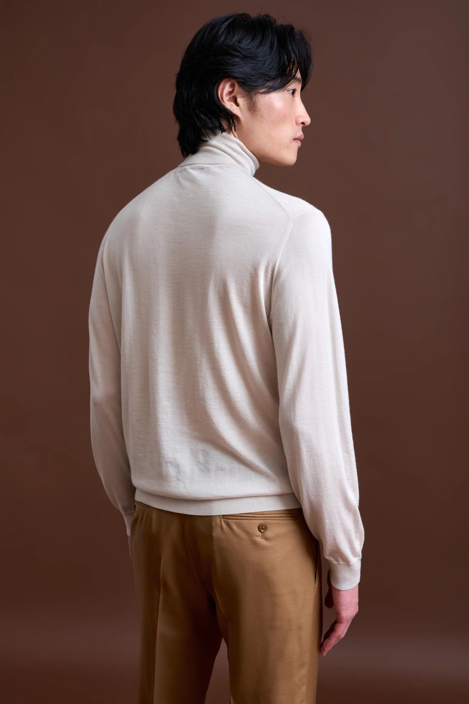 Off-White Cashmere & Silk Telford Turtleneck Sweater - Image 3