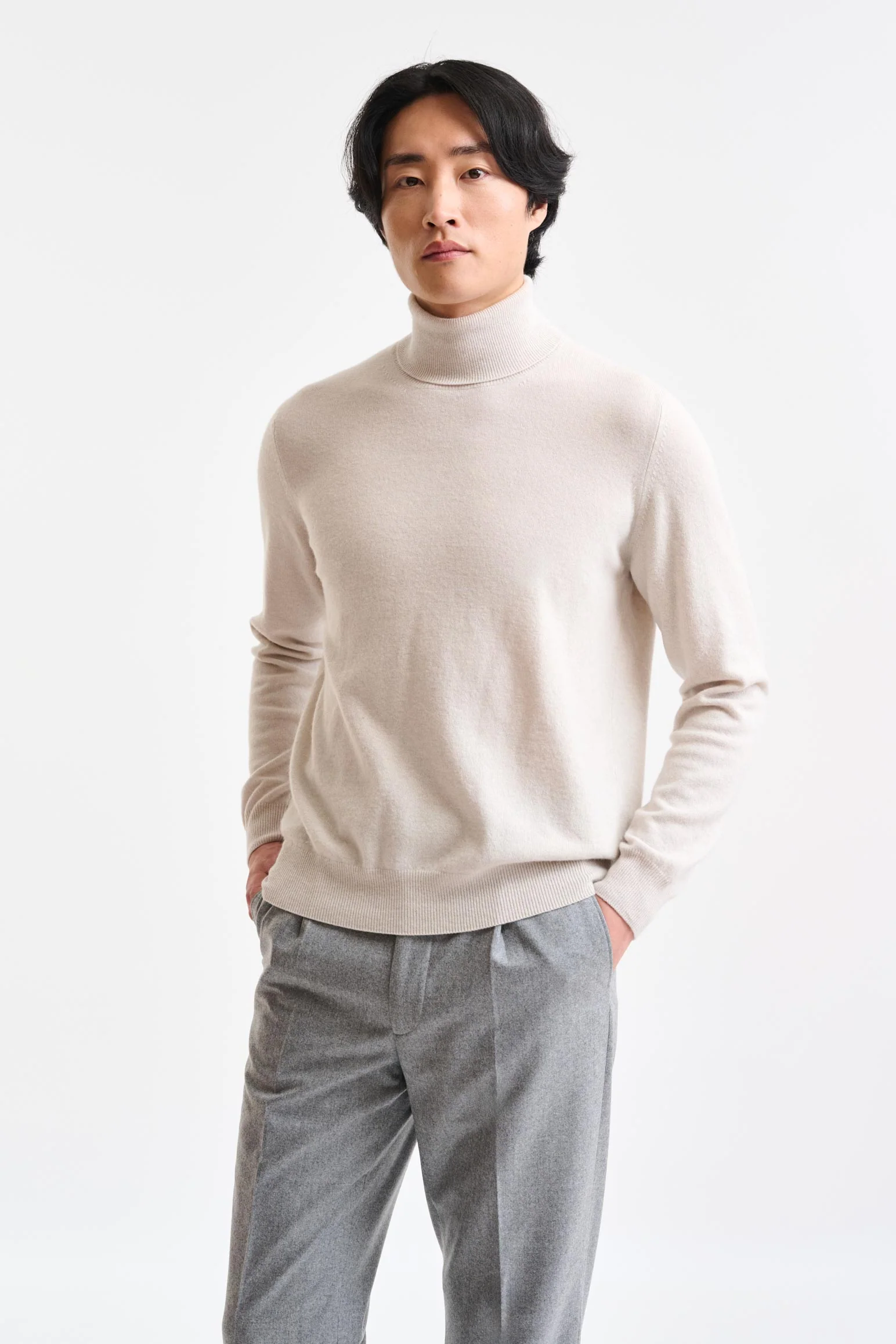 Off-White Cashmere & Wool Drumberg Rollneck Knitwear