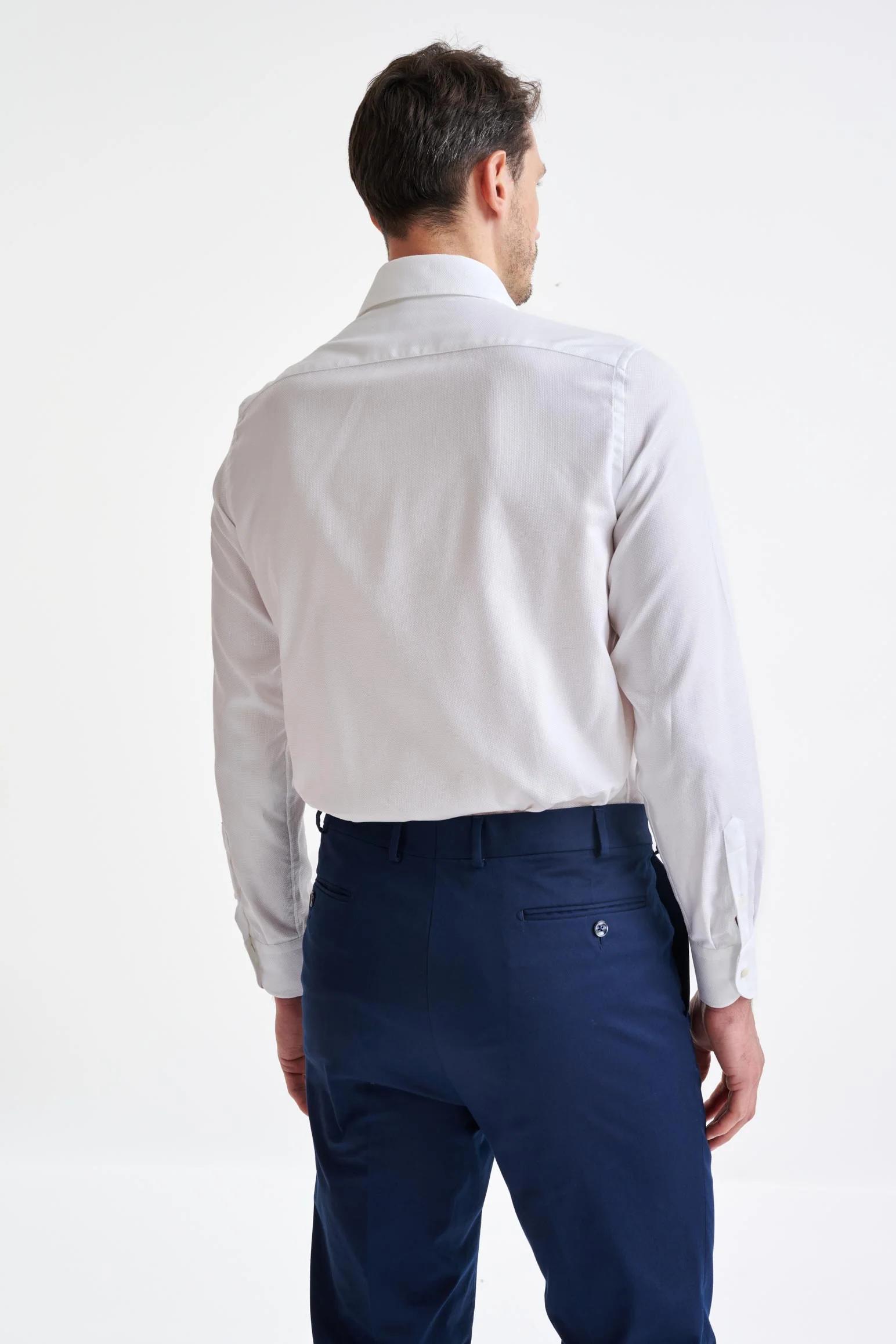 Off-White 100% Cotton Piquet Formal Shirt - Image 5