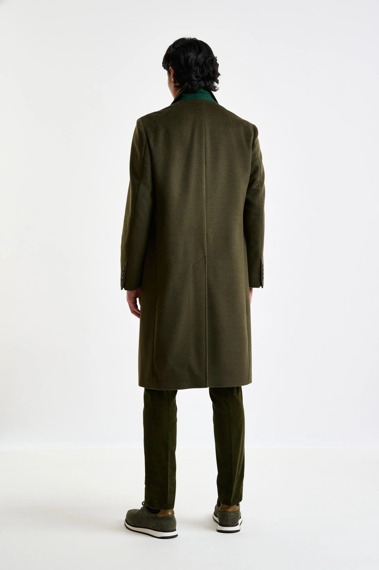 Olive Green Wool Hereford Overcoat Zeus - Image 4