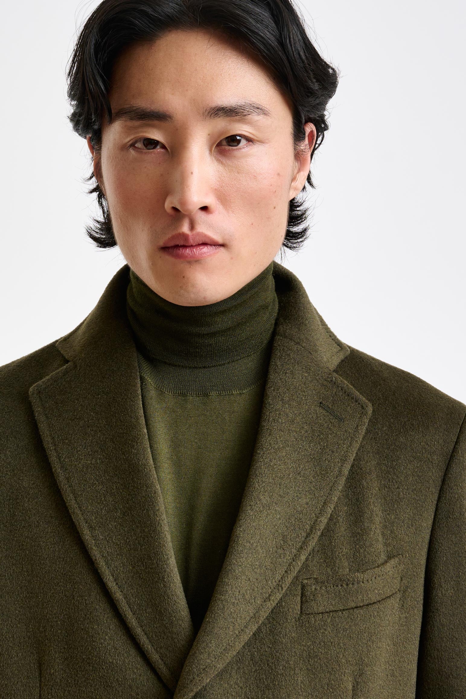 Olive Green Wool Hereford Overcoat Zeus - Image 5