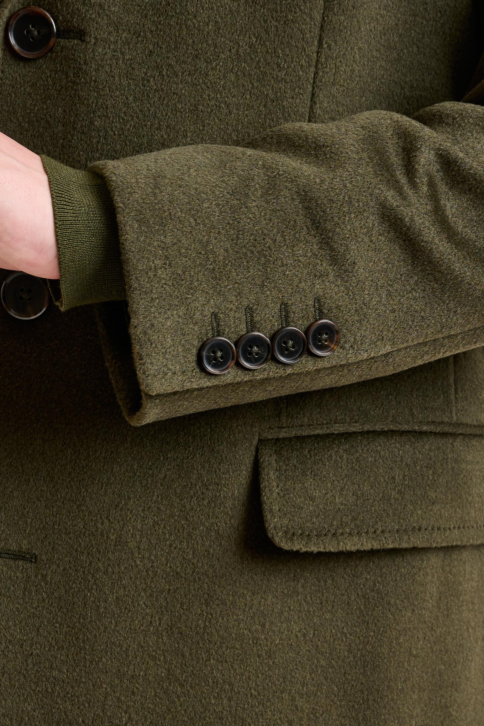 Olive Green Wool Hereford Overcoat Zeus - Image 6