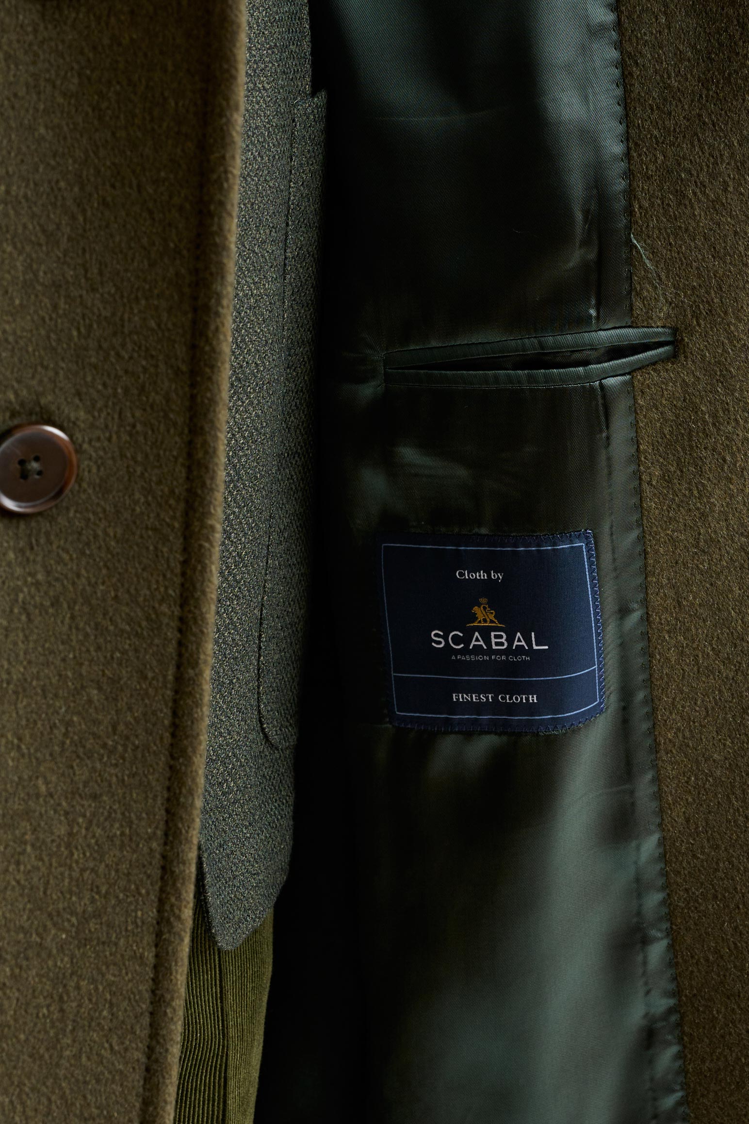 Olive Green Wool Hereford Overcoat Zeus - Image 8