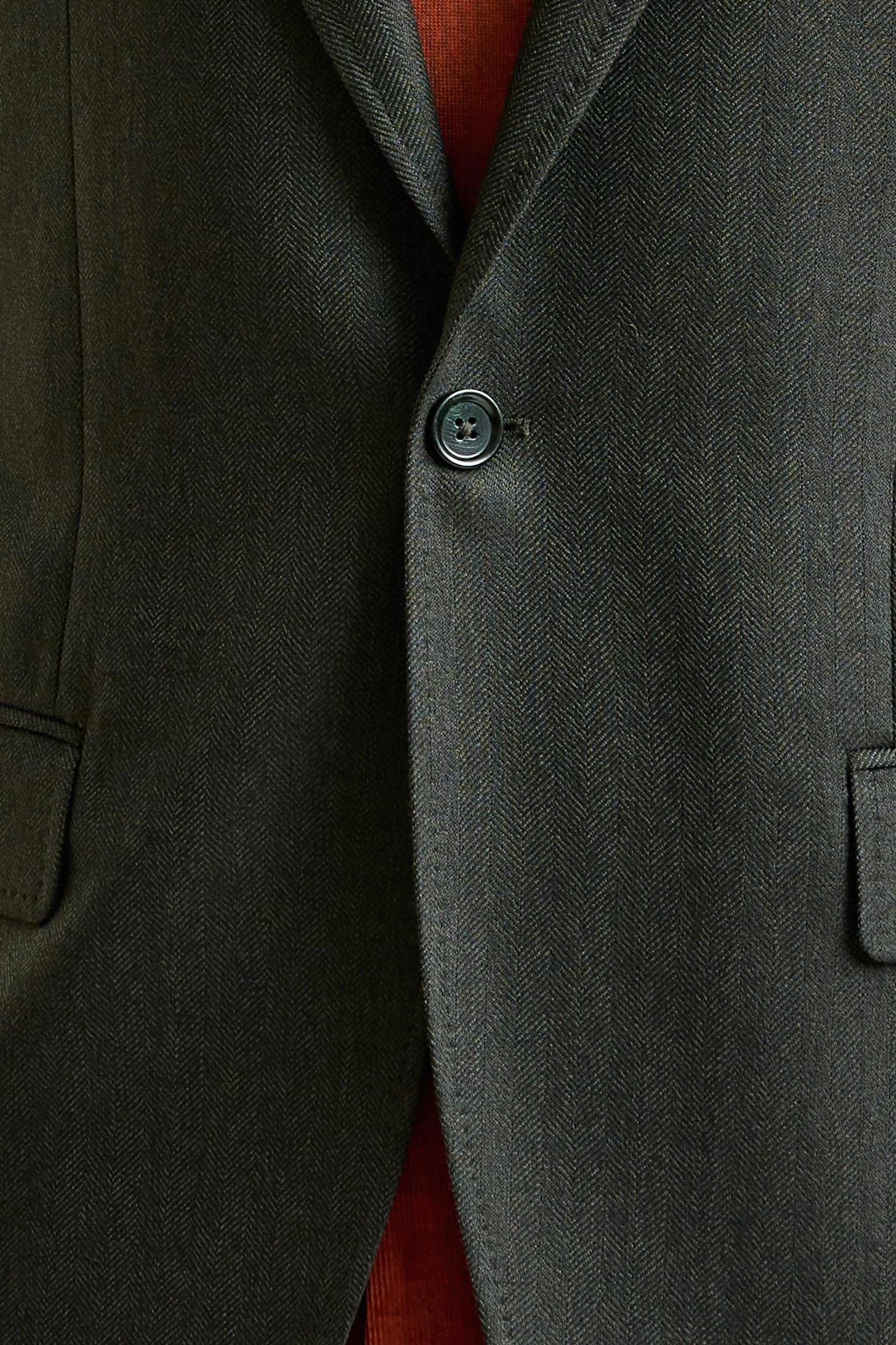 Olive Green Super 100's Wool Kenton Jacket Sonata - Image 3