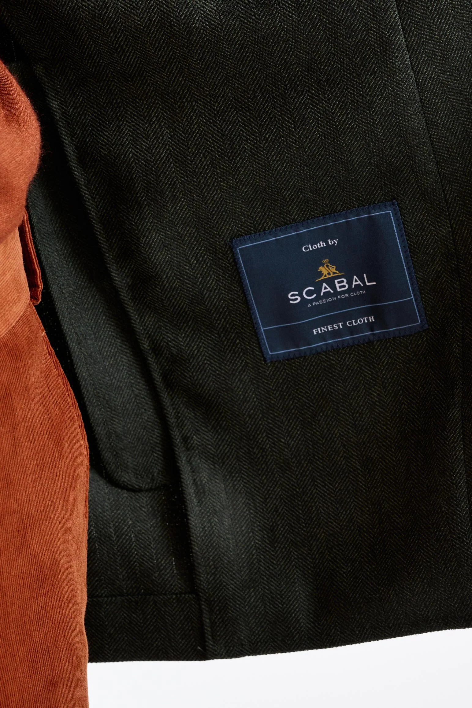 Olive Green Super 100's Wool Kenton Jacket Sonata - Image 4