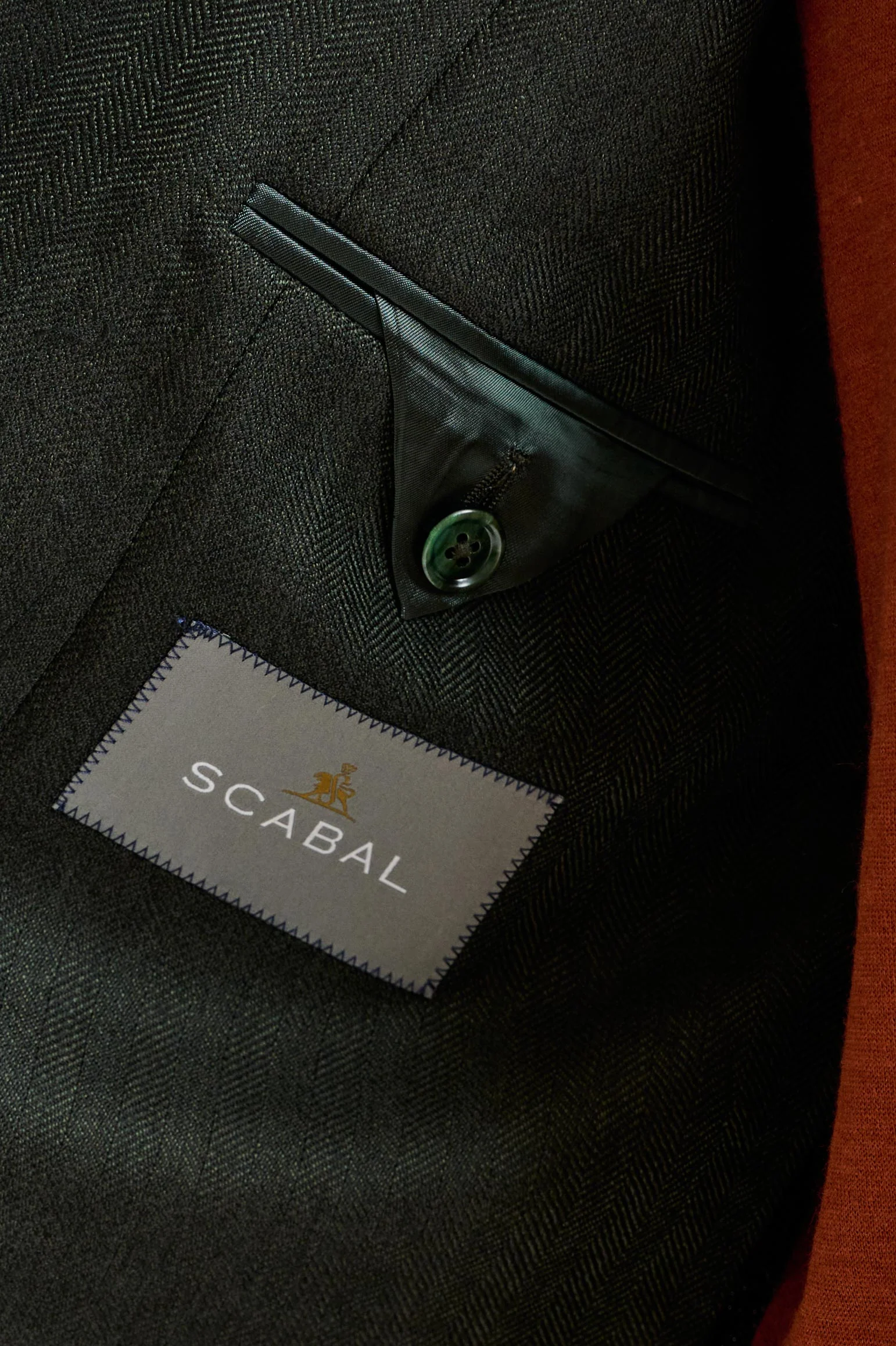 Olive Green Super 100's Wool Kenton Jacket Sonata - Image 5