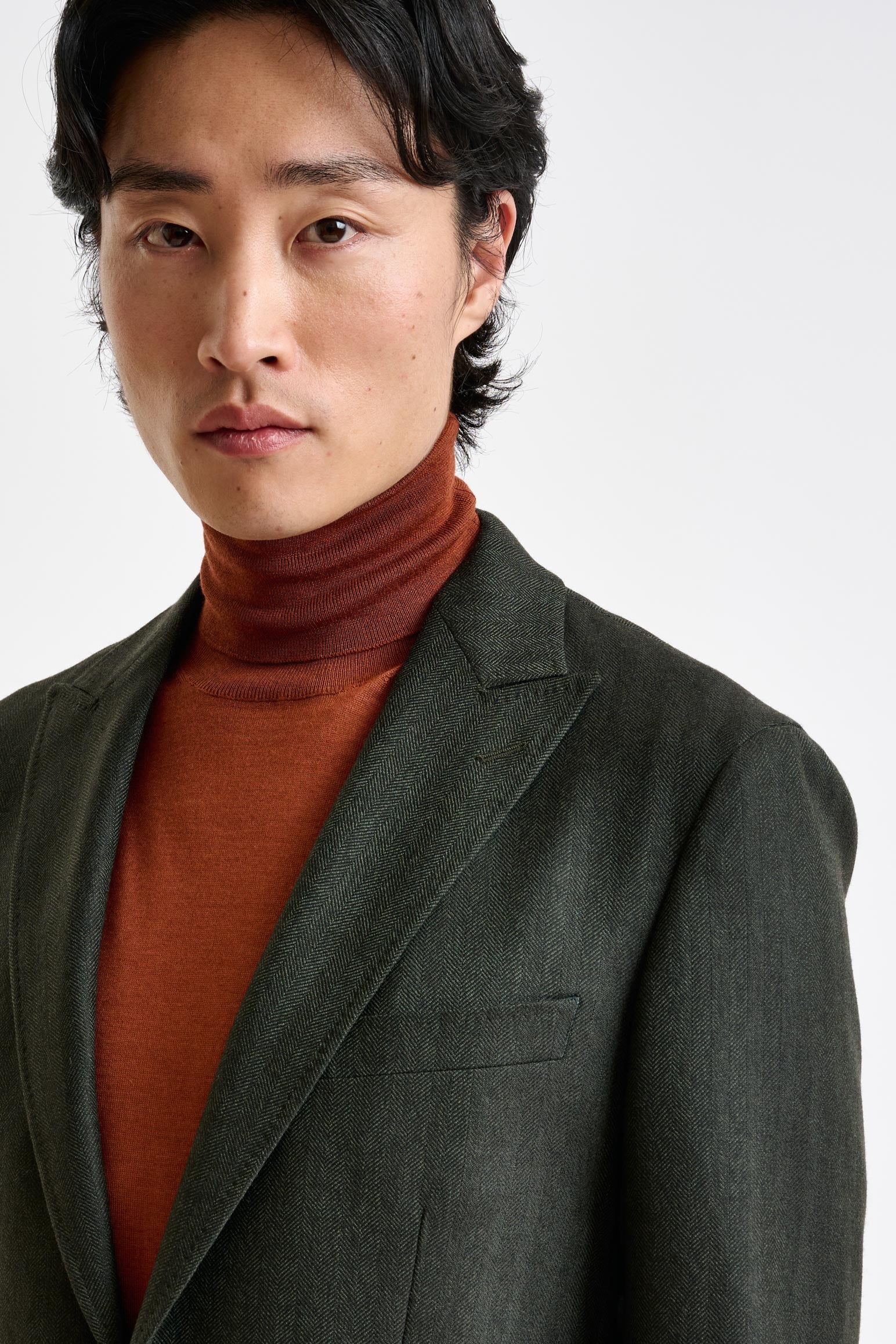 Olive Green Super 100's Wool Kenton Jacket Sonata - Image 7