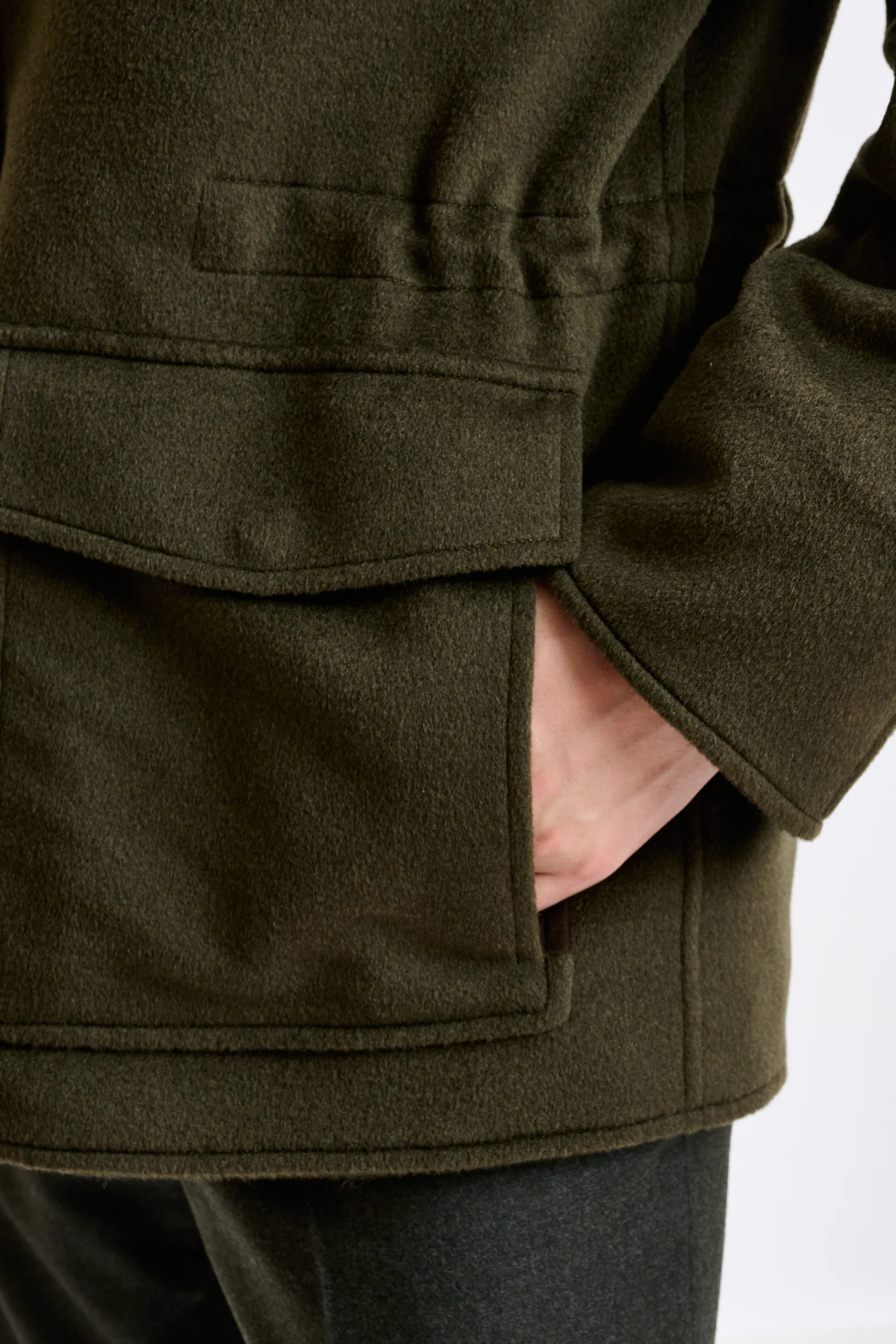 Olive Green wool York Field Jacket Zeus - Image 3