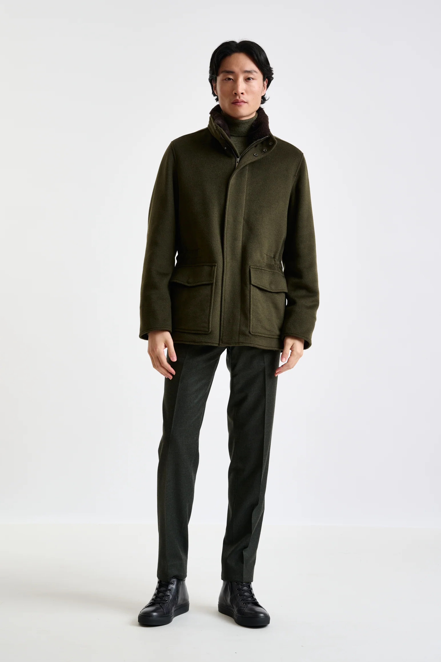 Olive Green wool York Field Jacket Zeus - Image 7