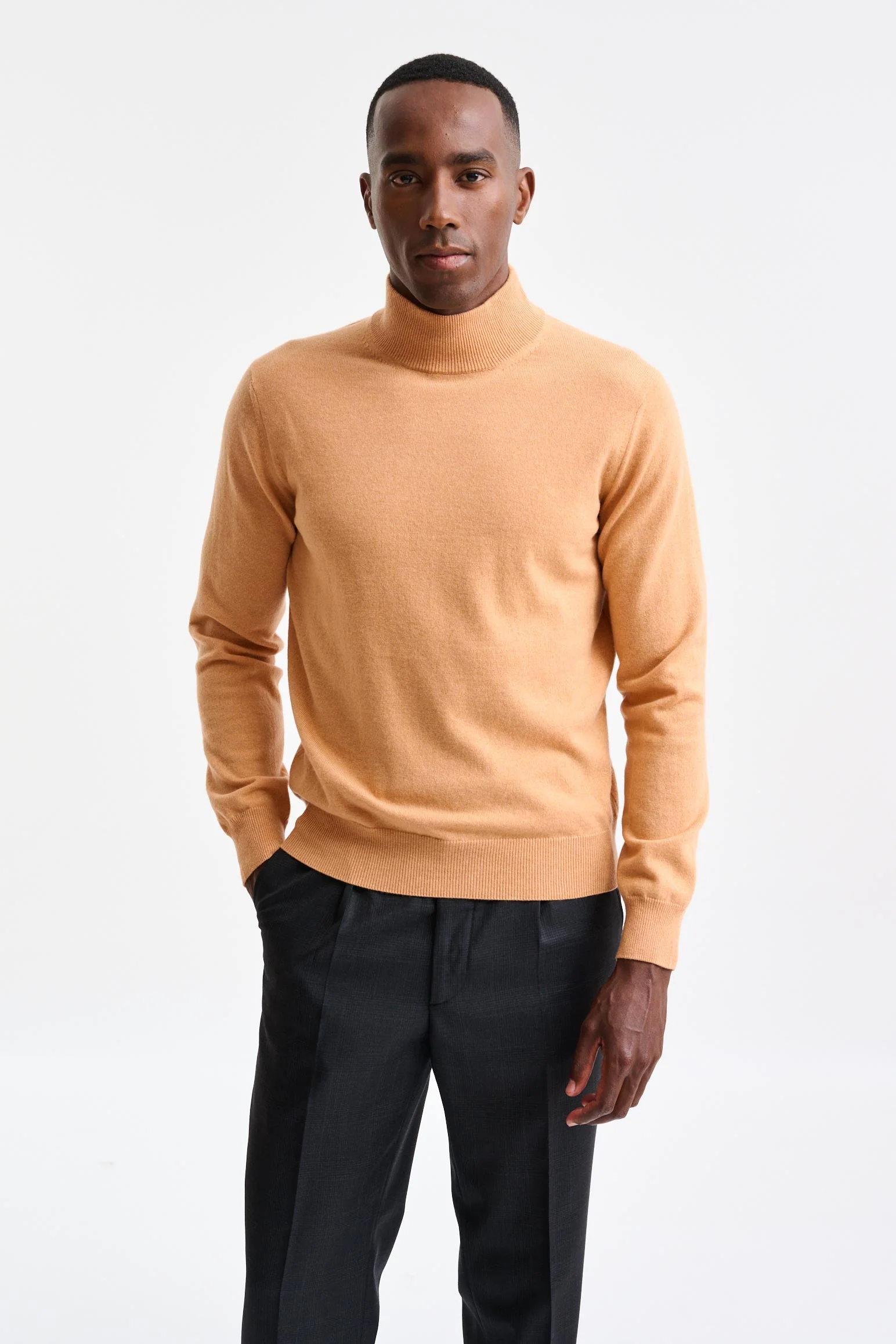Apricot 100% Cashmere Evanton High Rollneck Knitwear