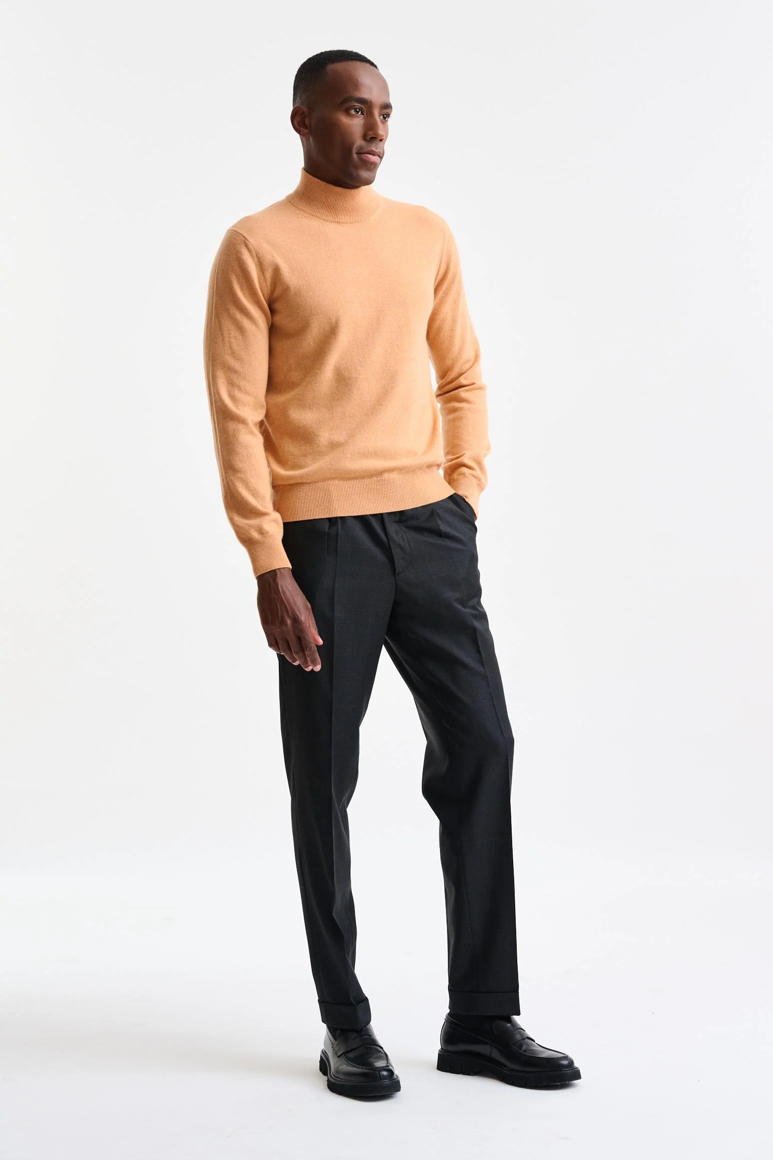 Apricot 100% Cashmere Evanton High Rollneck Knitwear - Image 2