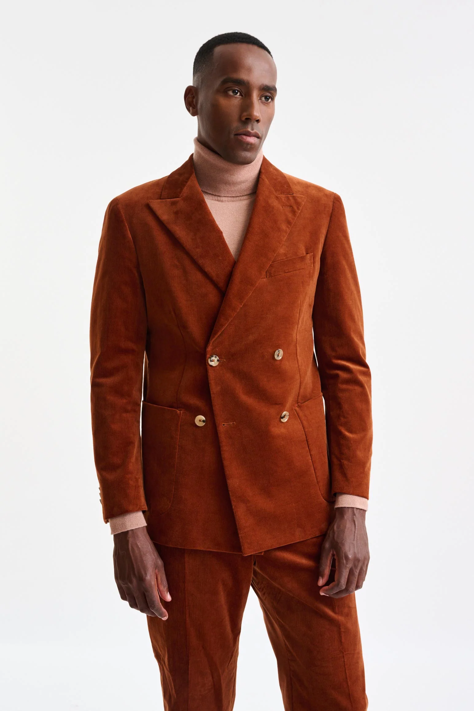 Orange Cotton Soho Jacket Corduroy